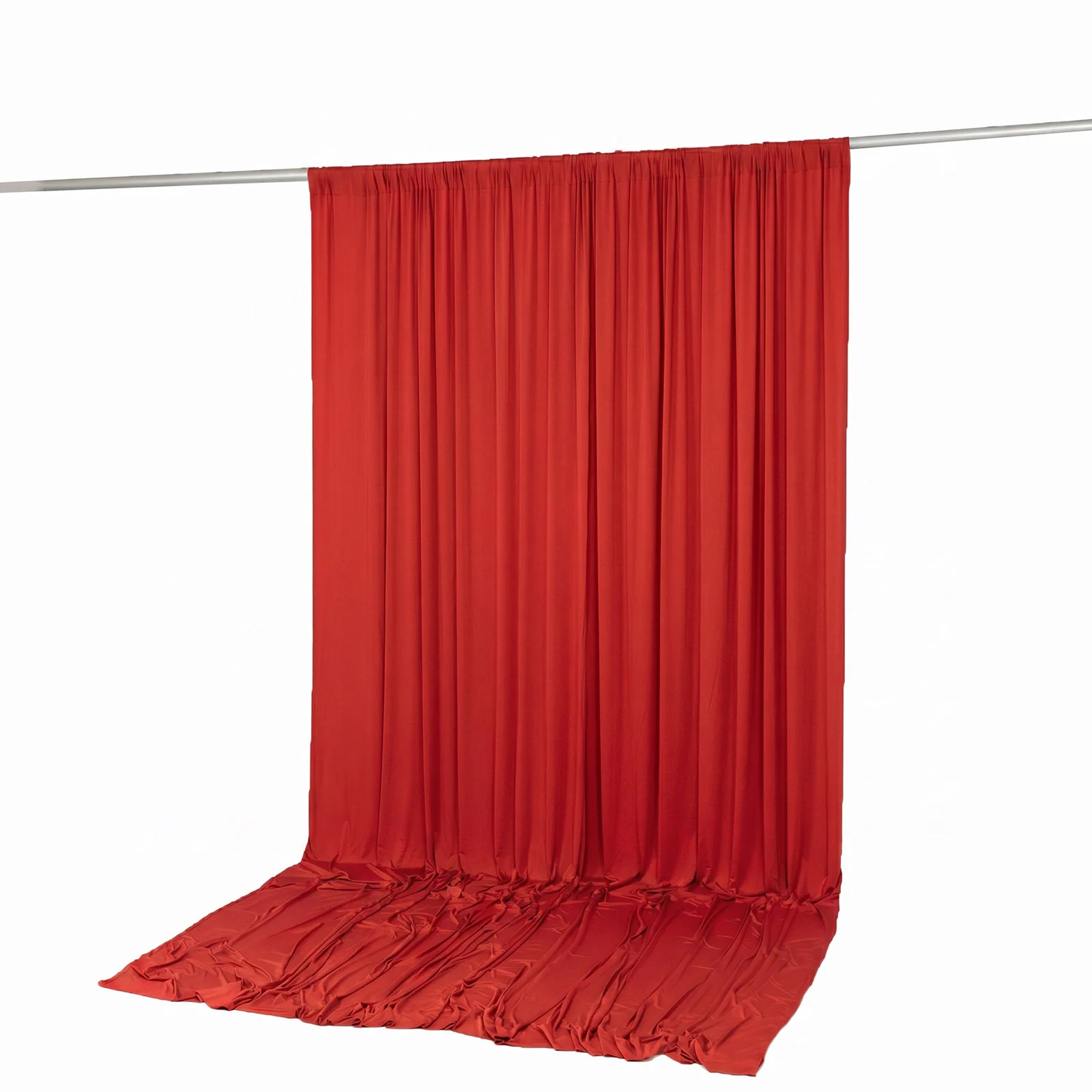 10ft x 12ft Spandex Backdrop Curtain Red, 4-Way Stretch Wrinkle-Free Photo Booth Backdrop with Rod Pockets for Wedding & Events - Image 5
