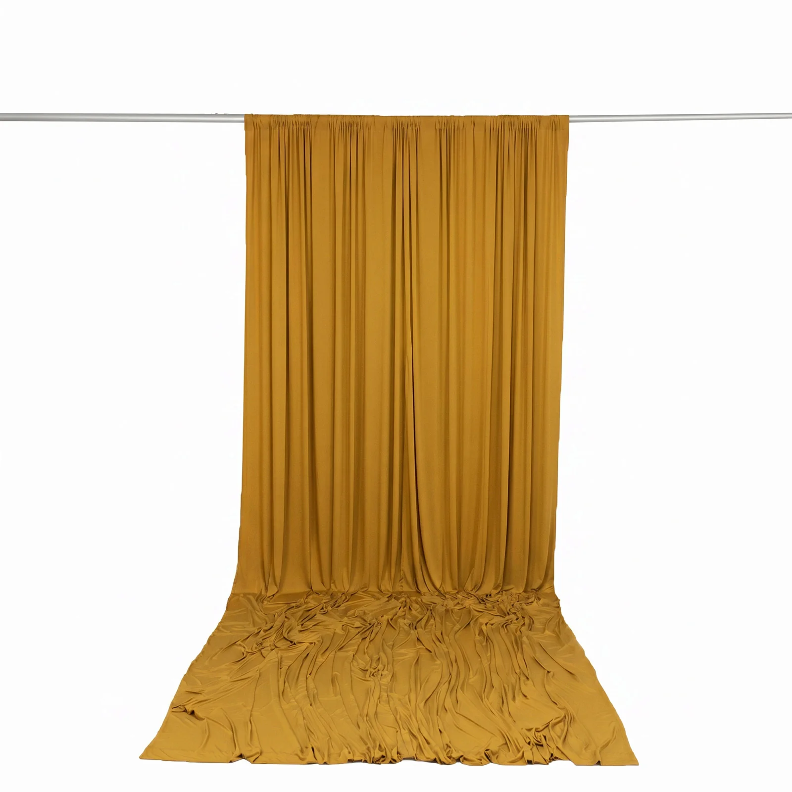 10ft x 14ft Spandex Backdrop Curtain Gold, 4-Way Stretch Wrinkle-Free Photo Booth Backdrop with Rod Pockets for Wedding & Events - Image 4