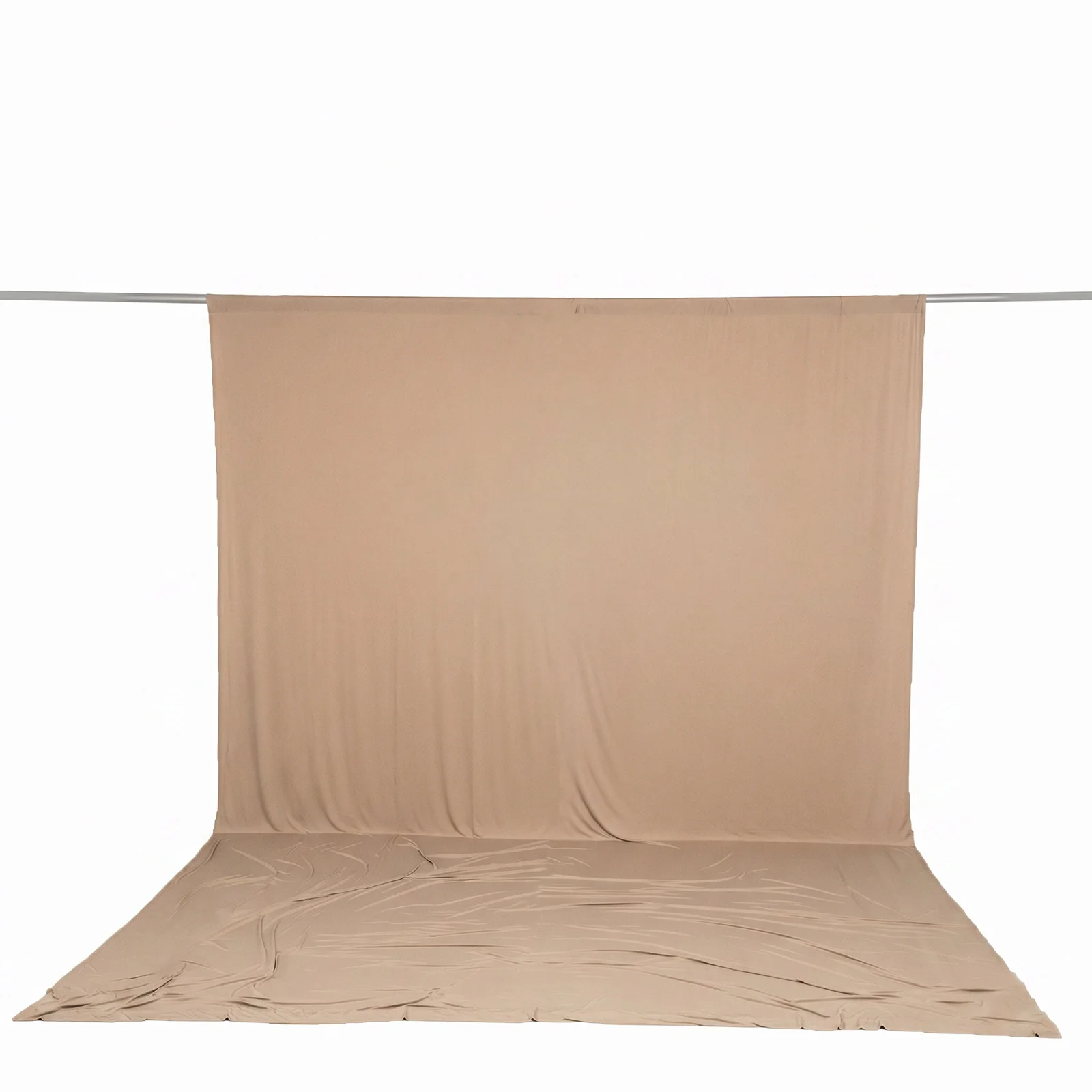 10ft x 14ft Spandex Backdrop Curtain Nude, 4-Way Stretch Wrinkle-Free Photo Booth Backdrop with Rod Pockets for Wedding & Events - Image 2