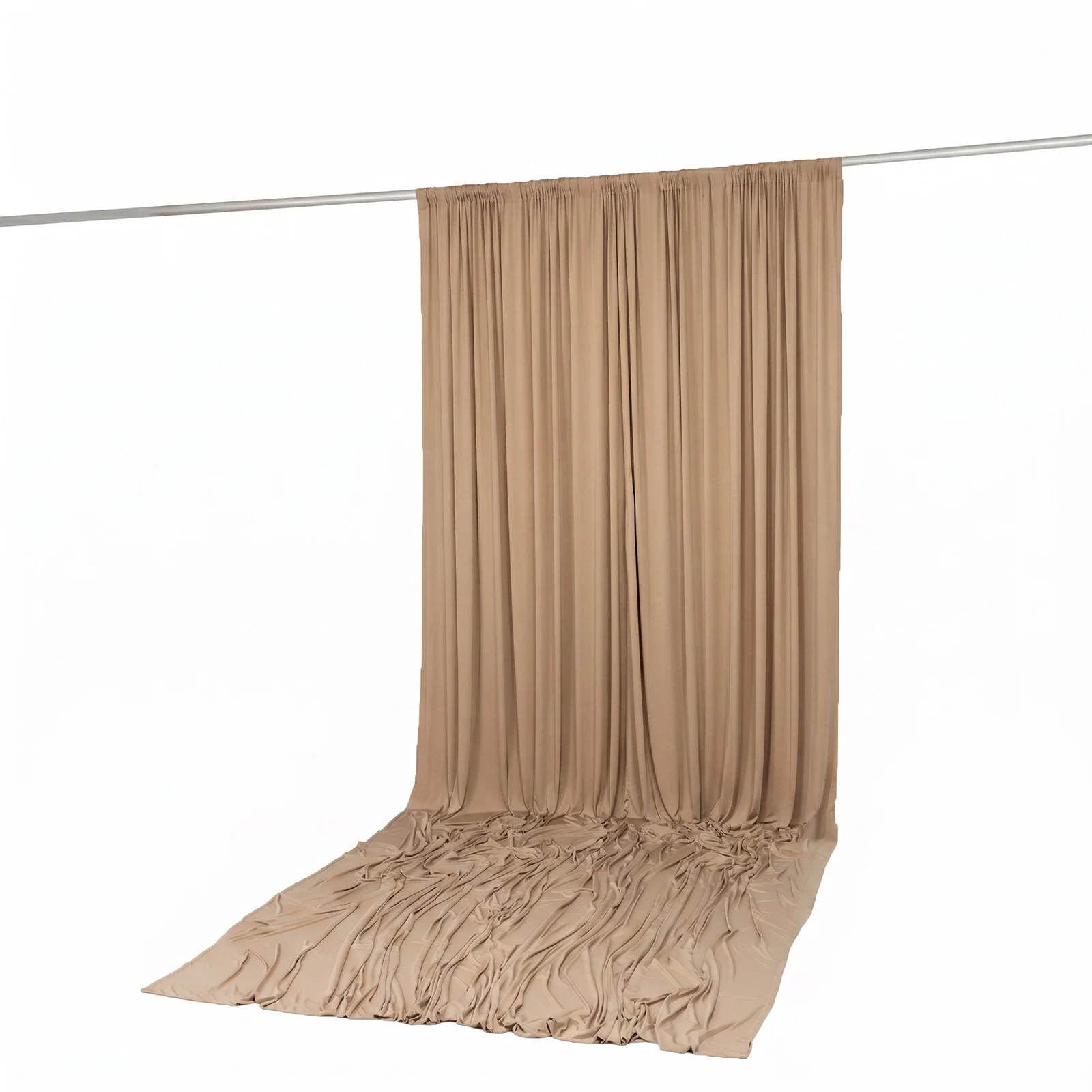 10ft x 14ft Spandex Backdrop Curtain Nude, 4-Way Stretch Wrinkle-Free Photo Booth Backdrop with Rod Pockets for Wedding & Events - Image 5