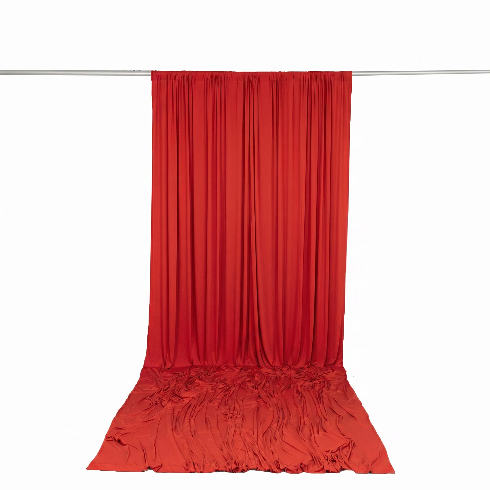 10ft x 14ft Spandex Backdrop Curtain Red, 4-Way Stretch Wrinkle-Free Photo Booth Backdrop with Rod Pockets for Wedding & Events - Image 4