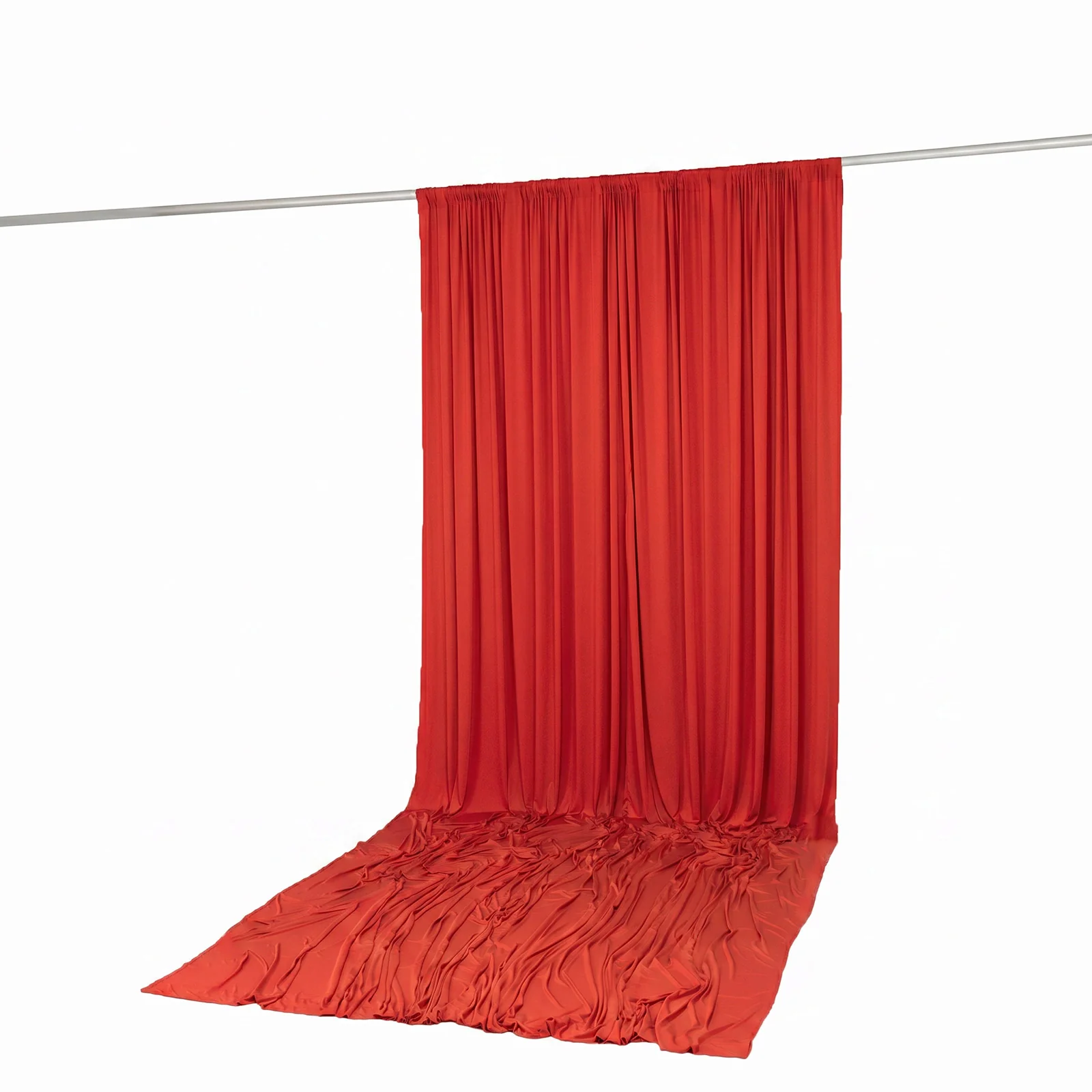 10ft x 14ft Spandex Backdrop Curtain Red, 4-Way Stretch Wrinkle-Free Photo Booth Backdrop with Rod Pockets for Wedding & Events - Image 5