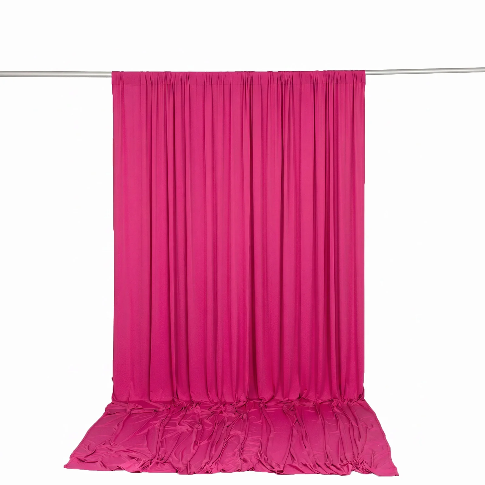 10ft x 12ft Spandex Backdrop Curtain Fuchsia, 4-Way Stretch Wrinkle-Free Photo Booth Backdrop with Rod Pockets for Wedding & Events - Image 4