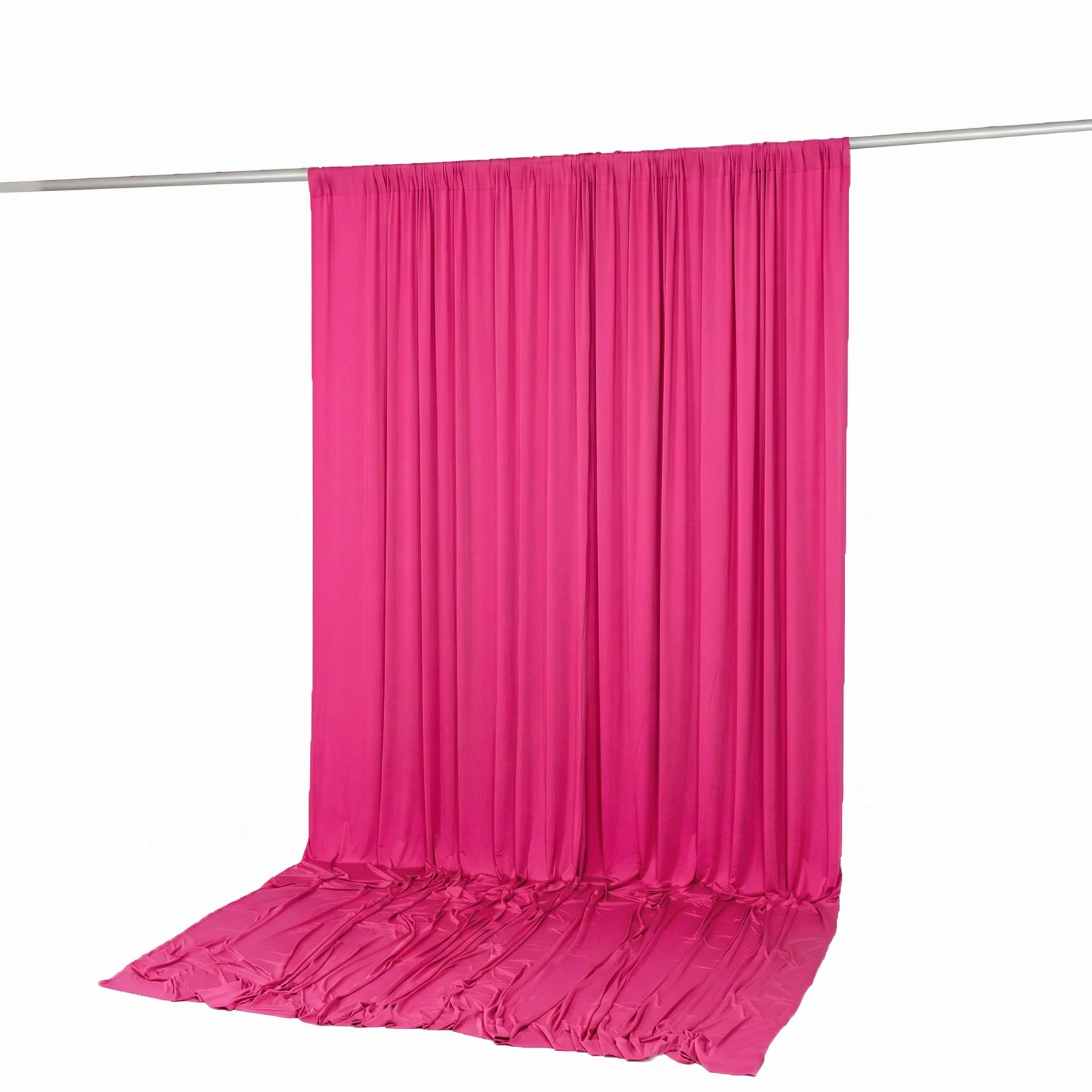 10ft x 12ft Spandex Backdrop Curtain Fuchsia, 4-Way Stretch Wrinkle-Free Photo Booth Backdrop with Rod Pockets for Wedding & Events - Image 5