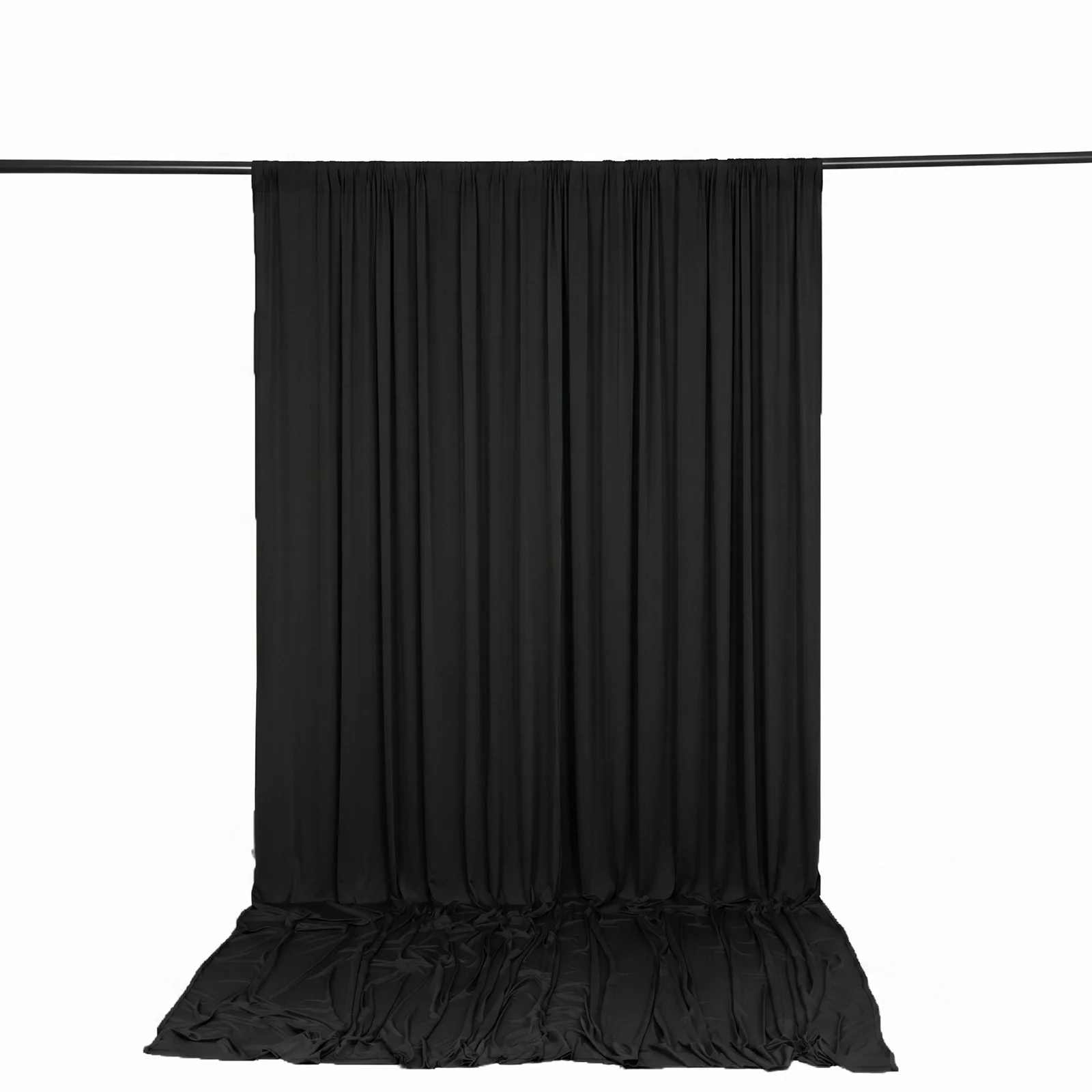 10ft x 12ft Spandex Backdrop Curtain Black, 4-Way Stretch Wrinkle-Free Photo Booth Backdrop with Rod Pockets for Wedding & Events - Image 4