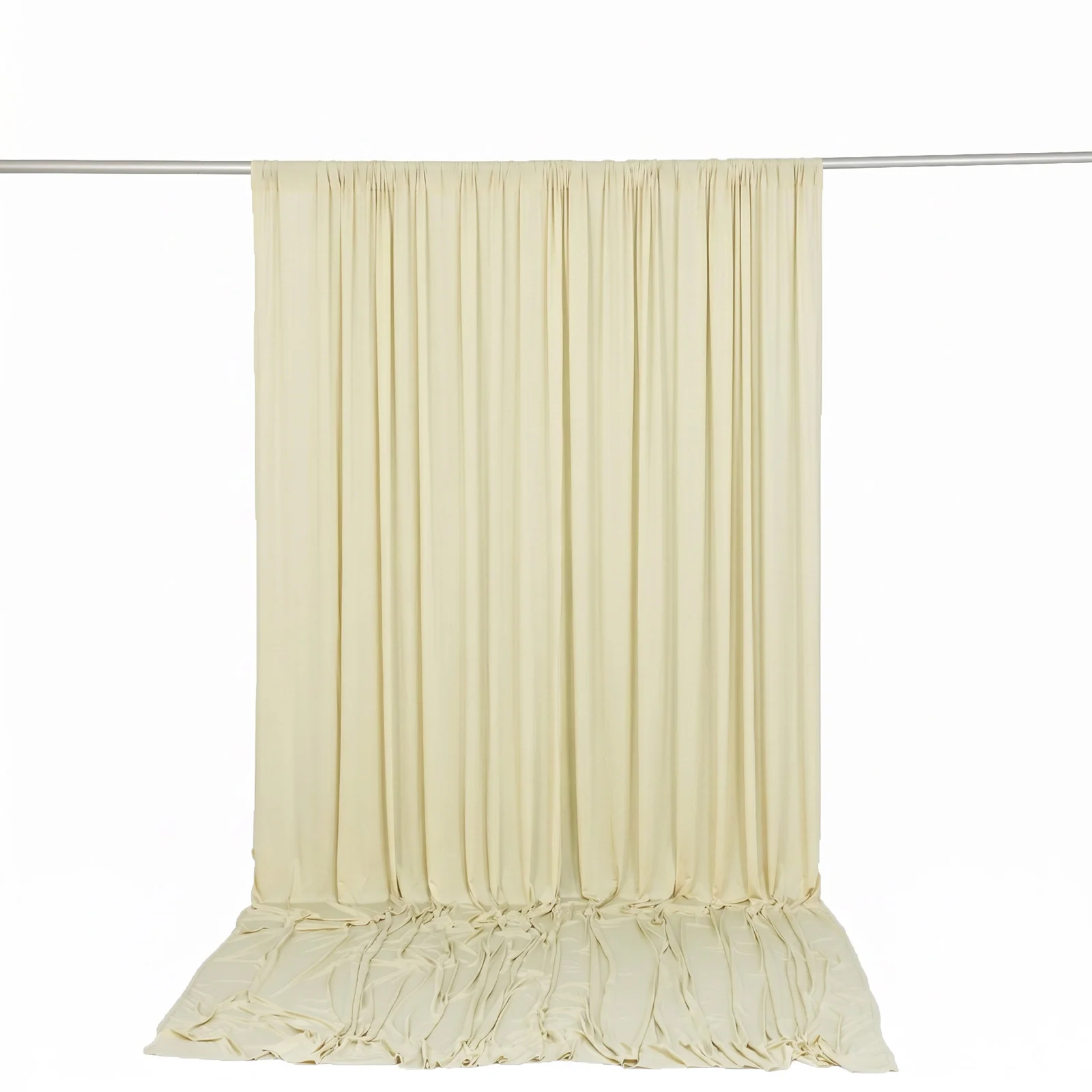 10ft x 12ft Spandex Backdrop Curtain Ivory, 4-Way Stretch Wrinkle-Free Photo Booth Backdrop with Rod Pockets for Wedding & Events - Image 4