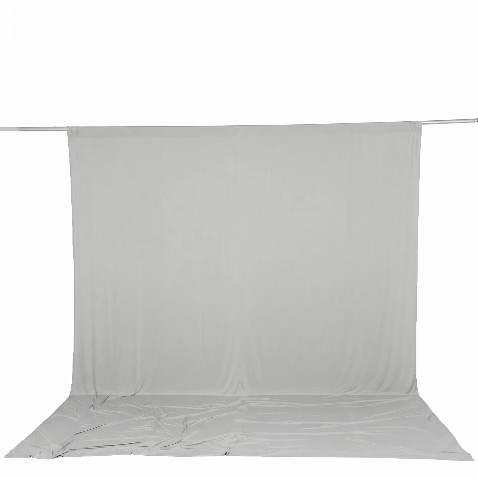 10ft x 12ft Spandex Backdrop Curtain Silver, 4-Way Stretch Wrinkle-Free Photo Booth Backdrop with Rod Pockets for Wedding & Events - Image 2