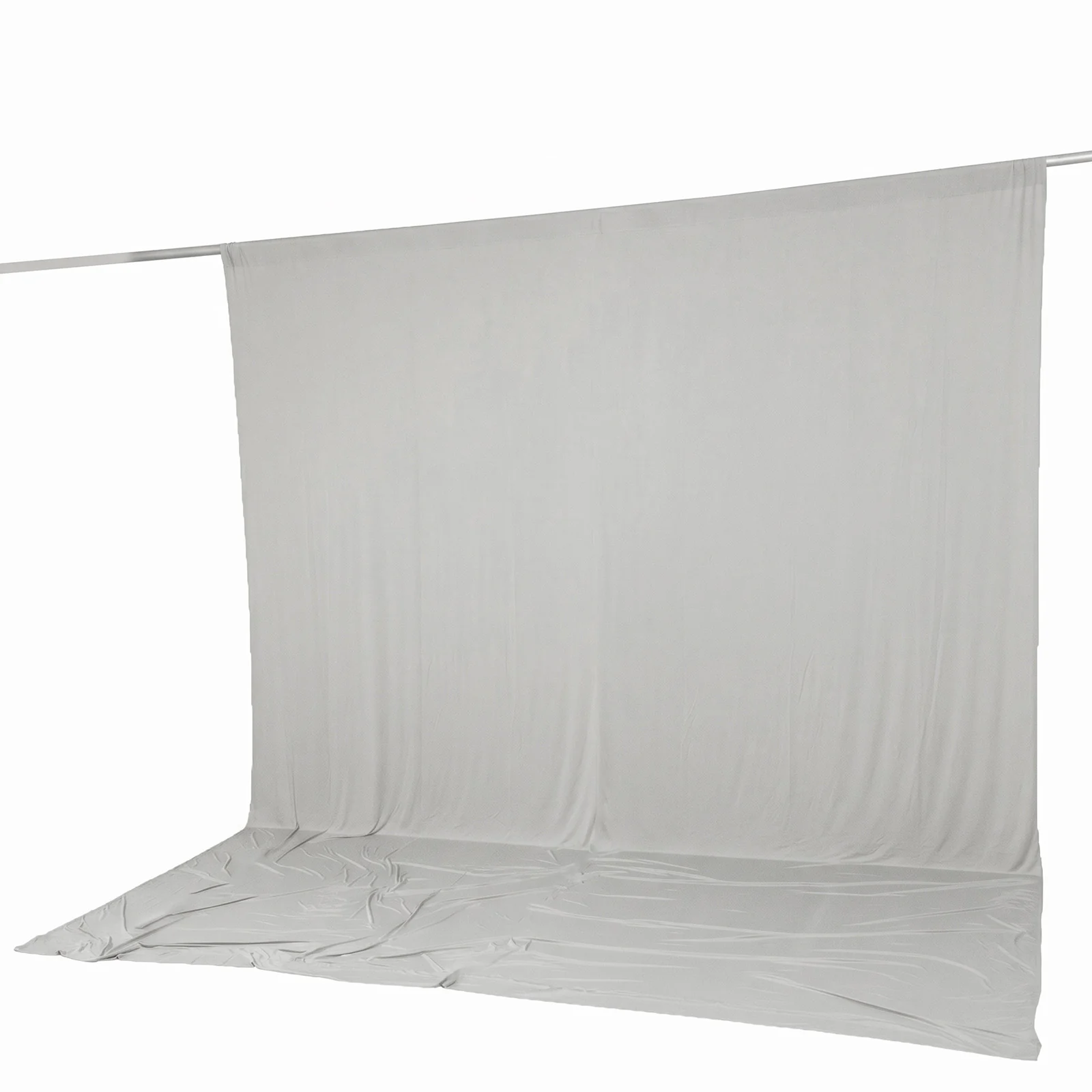 10ft x 12ft Spandex Backdrop Curtain Silver, 4-Way Stretch Wrinkle-Free Photo Booth Backdrop with Rod Pockets for Wedding & Events - Image 6