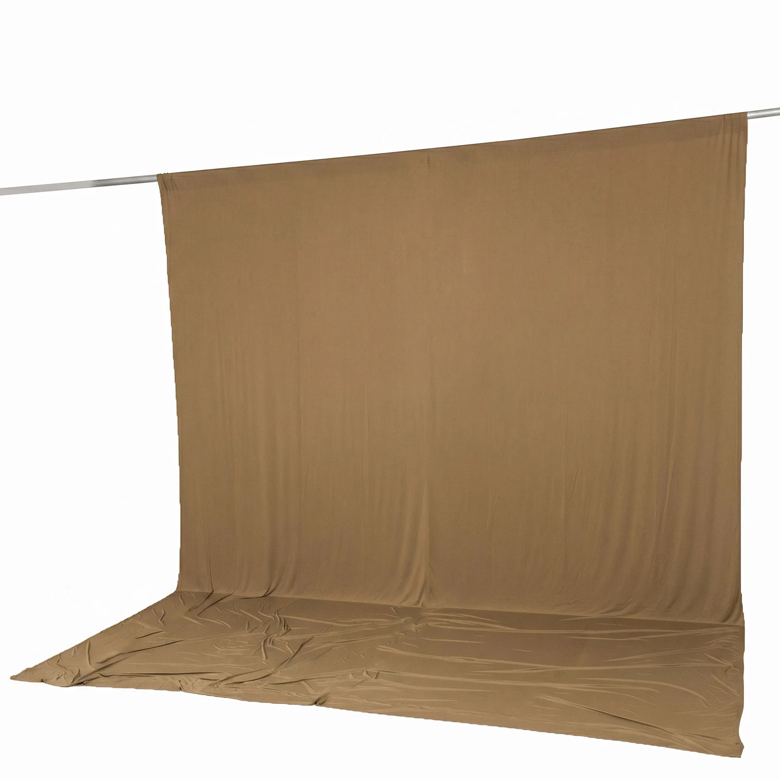 10ft x 12ft Spandex Backdrop Curtain Taupe, 4-Way Stretch Wrinkle-Free Photo Booth Backdrop with Rod Pockets for Wedding & Events - Image 6