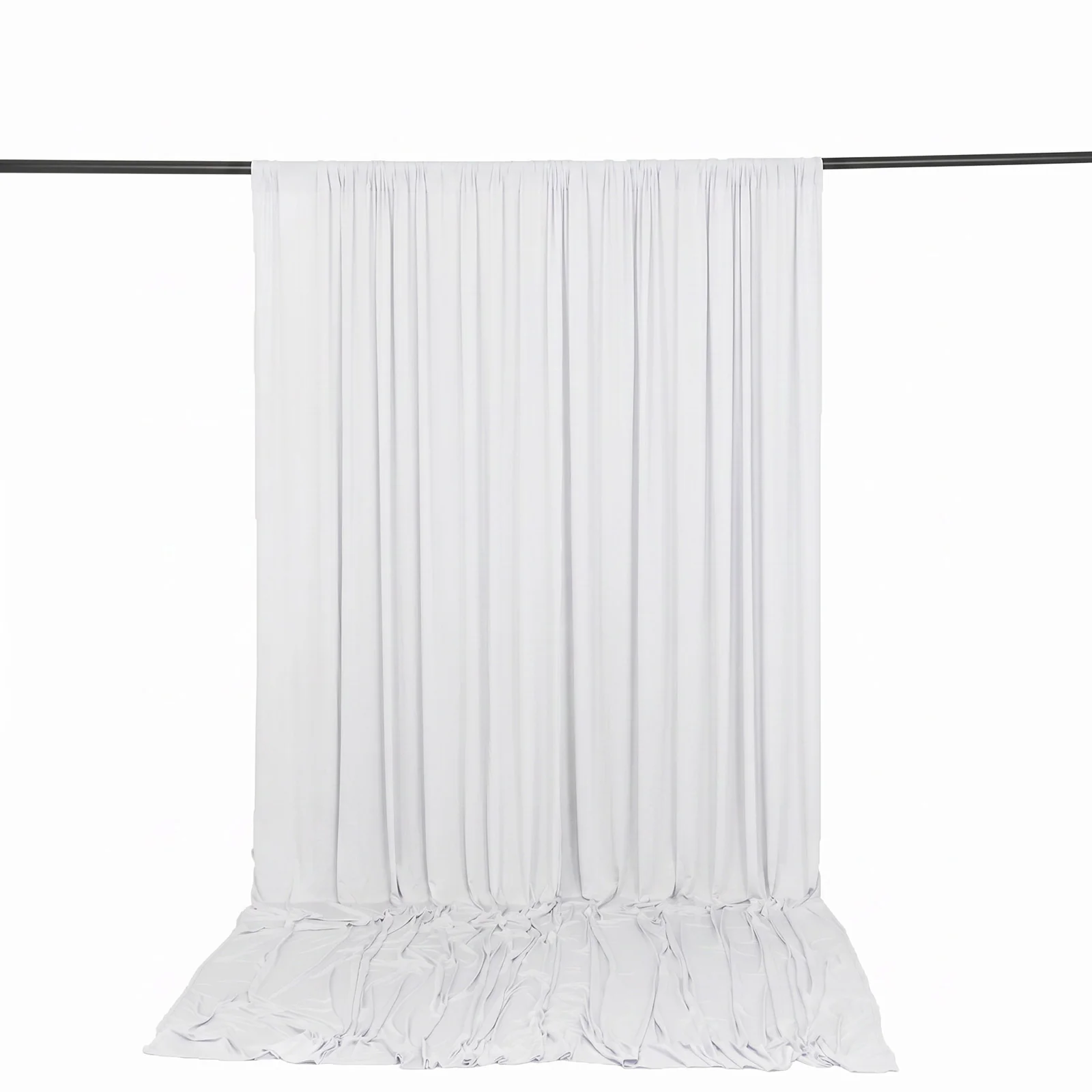 10ft x 12ft Spandex Backdrop Curtain White, 4-Way Stretch Wrinkle-Free Photo Booth Backdrop with Rod Pockets for Wedding & Events - Image 3