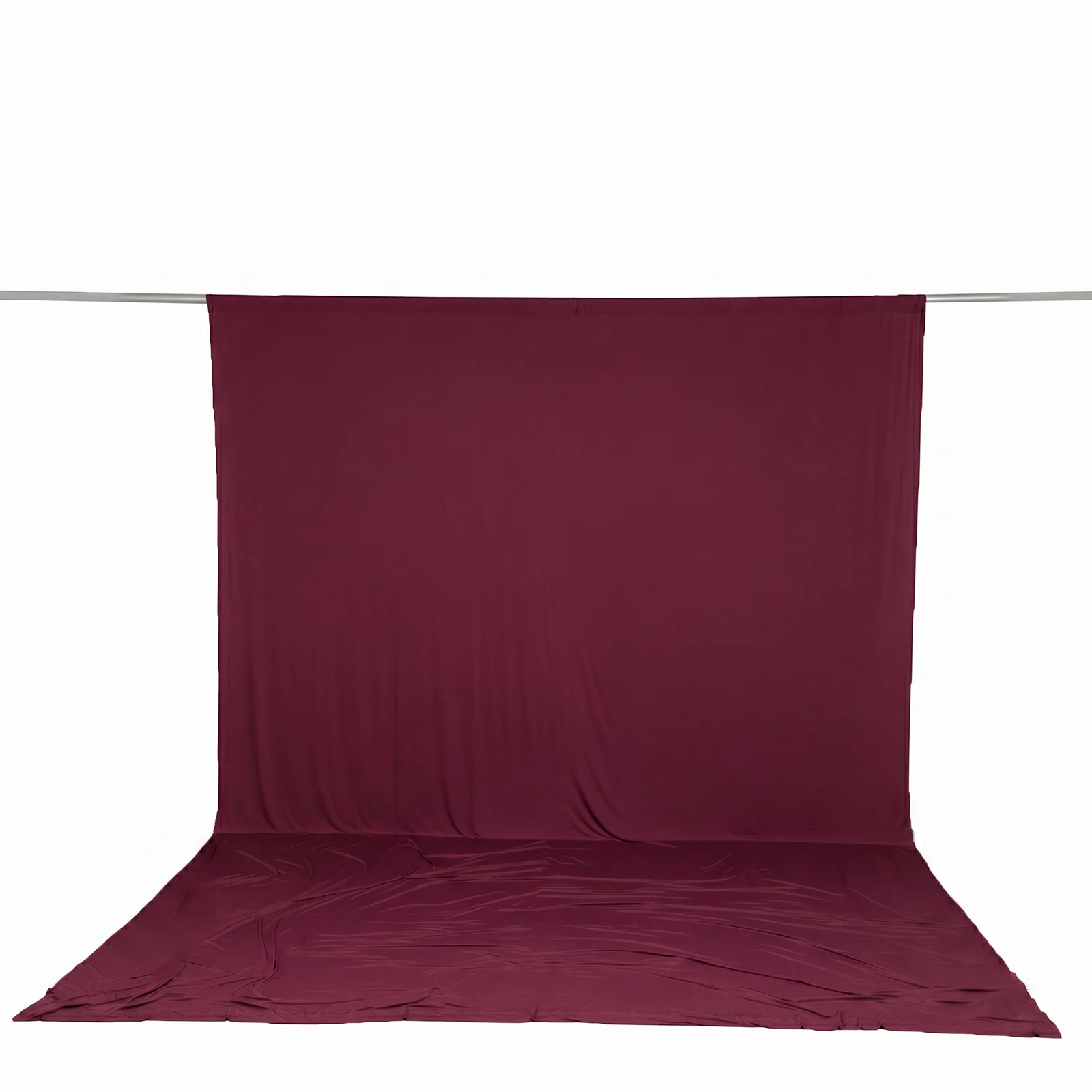 10ft x 14ft Spandex Backdrop Curtain Burgundy, 4-Way Stretch Wrinkle-Free Photo Booth Backdrop with Rod Pockets for Wedding & Events - Image 2
