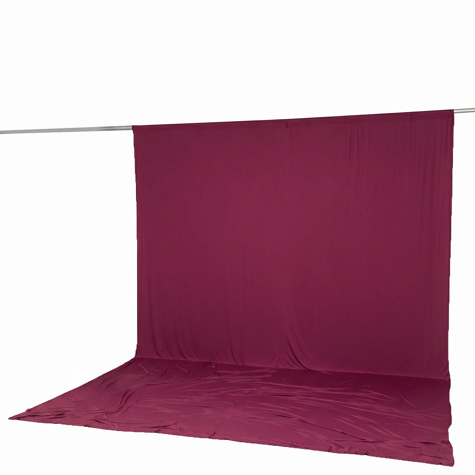 10ft x 14ft Spandex Backdrop Curtain Burgundy, 4-Way Stretch Wrinkle-Free Photo Booth Backdrop with Rod Pockets for Wedding & Events - Image 6