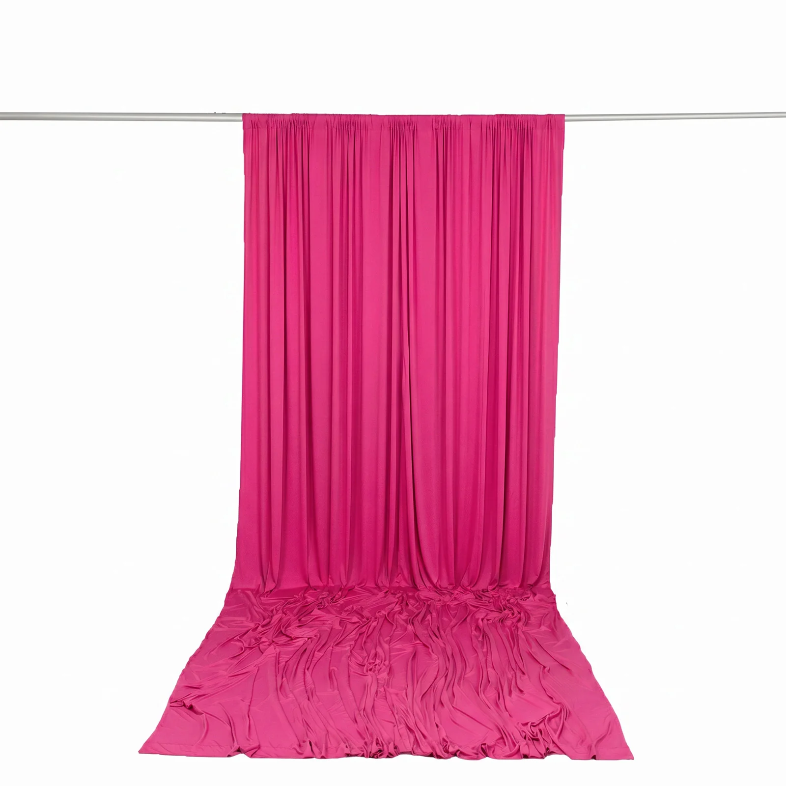 10ft x 14ft Spandex Backdrop Curtain Fuchsia, 4-Way Stretch Wrinkle-Free Photo Booth Backdrop with Rod Pockets for Wedding & Events - Image 4