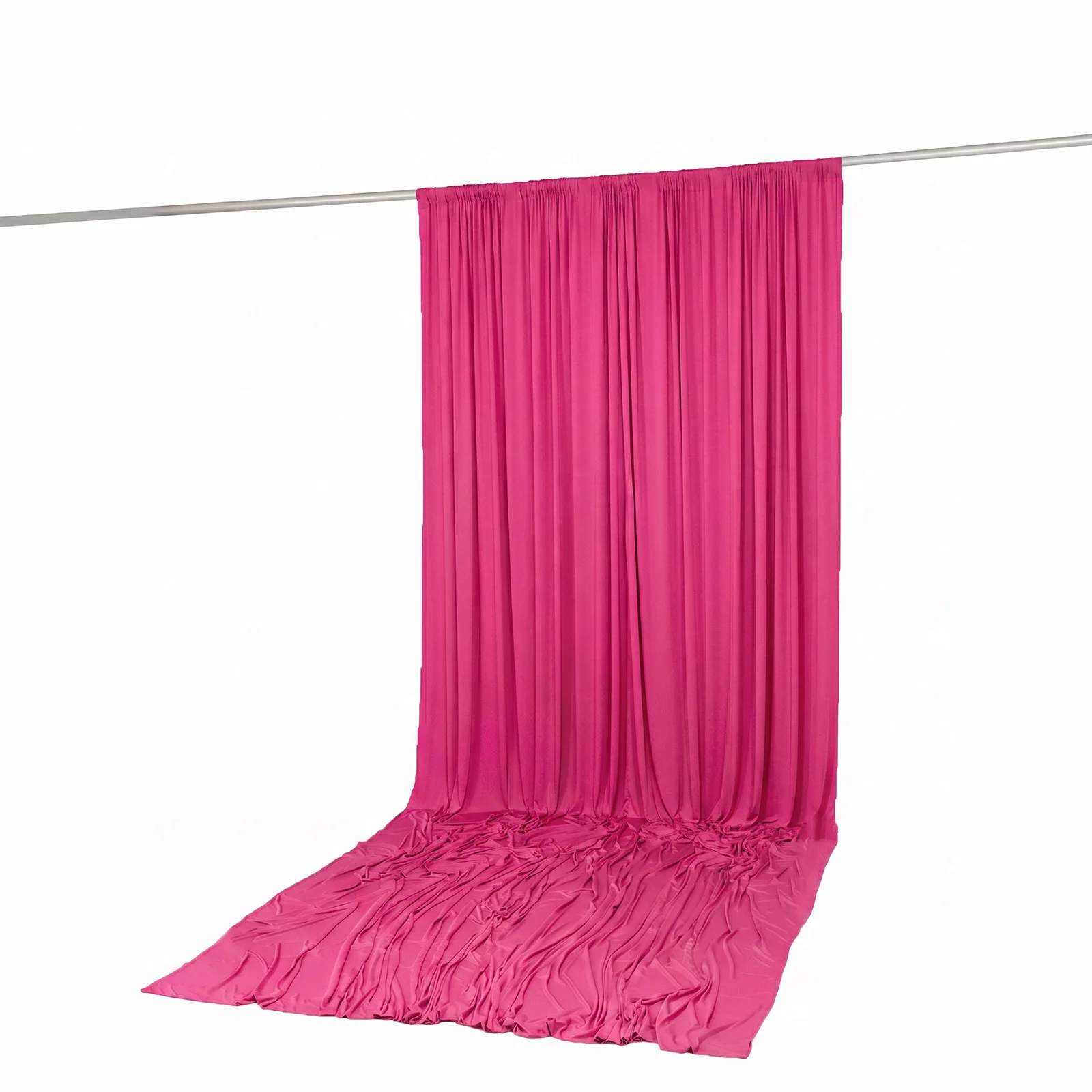 10ft x 14ft Spandex Backdrop Curtain Fuchsia, 4-Way Stretch Wrinkle-Free Photo Booth Backdrop with Rod Pockets for Wedding & Events - Image 5