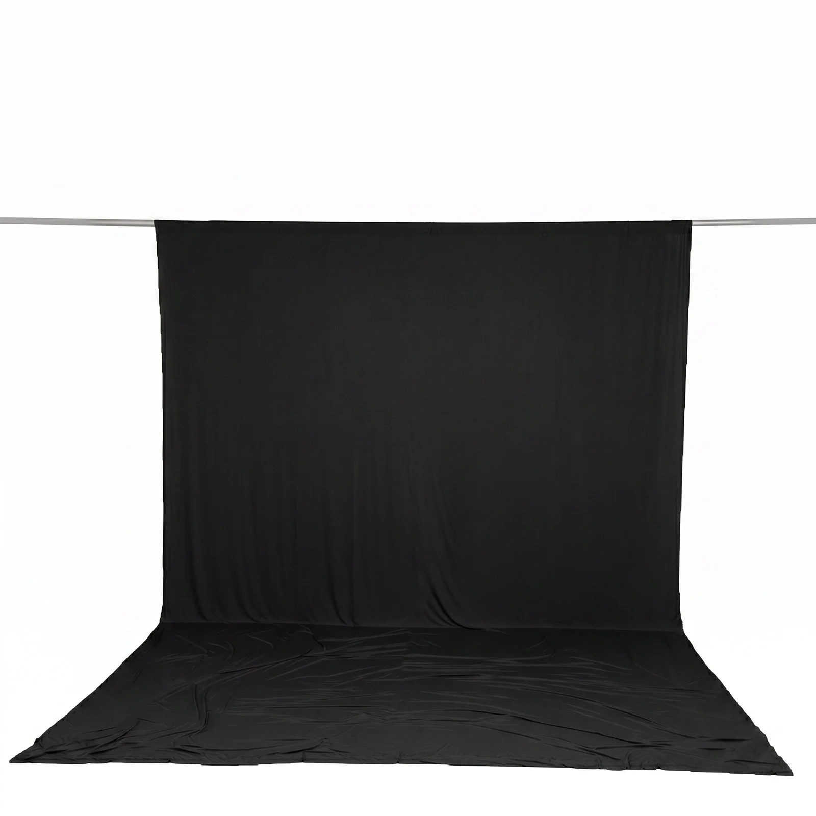 10ft x 14ft Spandex Backdrop Curtain Black, 4-Way Stretch Wrinkle-Free Photo Booth Backdrop with Rod Pockets for Wedding & Events - Image 2