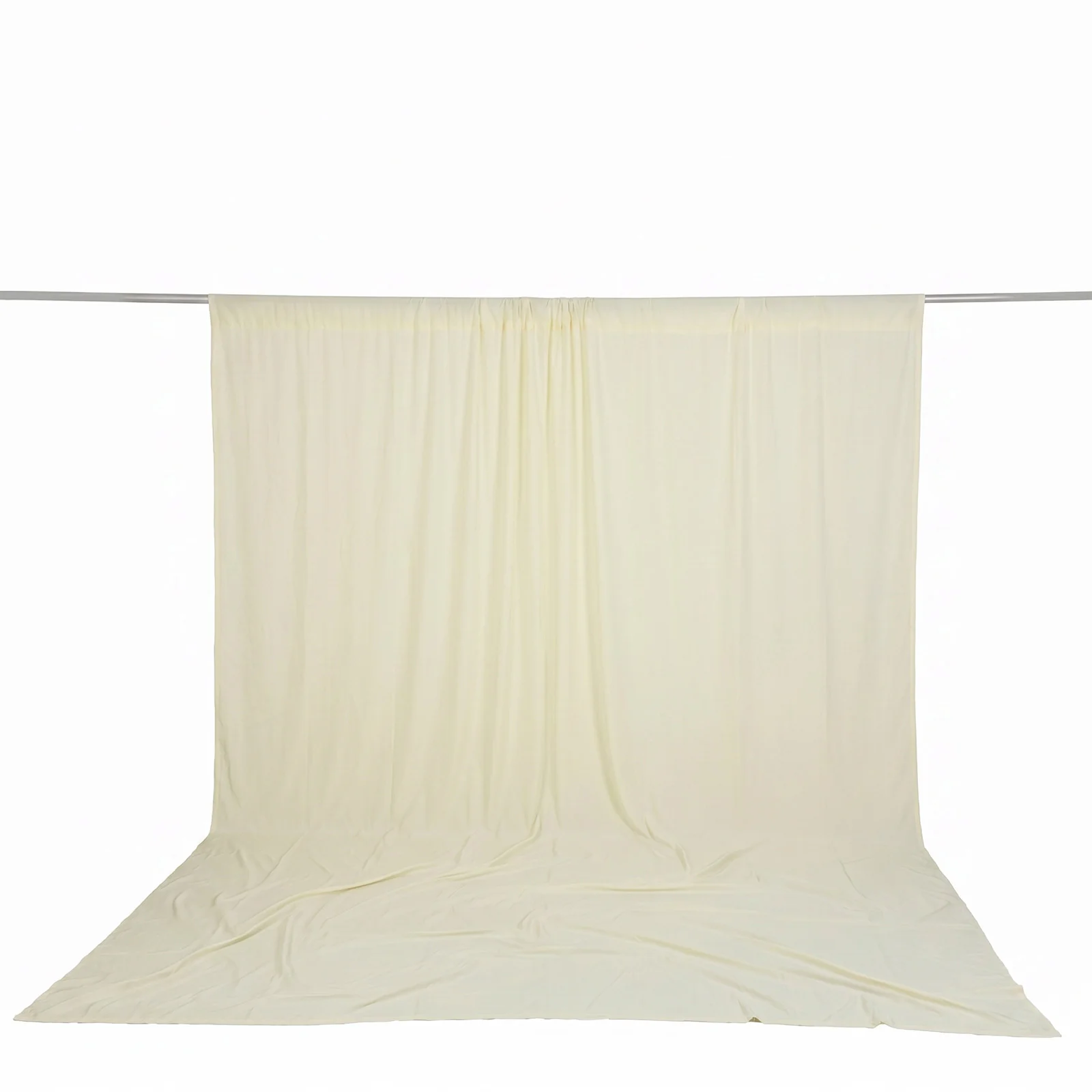 10ft x 14ft Spandex Backdrop Curtain Ivory, 4-Way Stretch Wrinkle-Free Photo Booth Backdrop with Rod Pockets for Wedding & Events - Image 2
