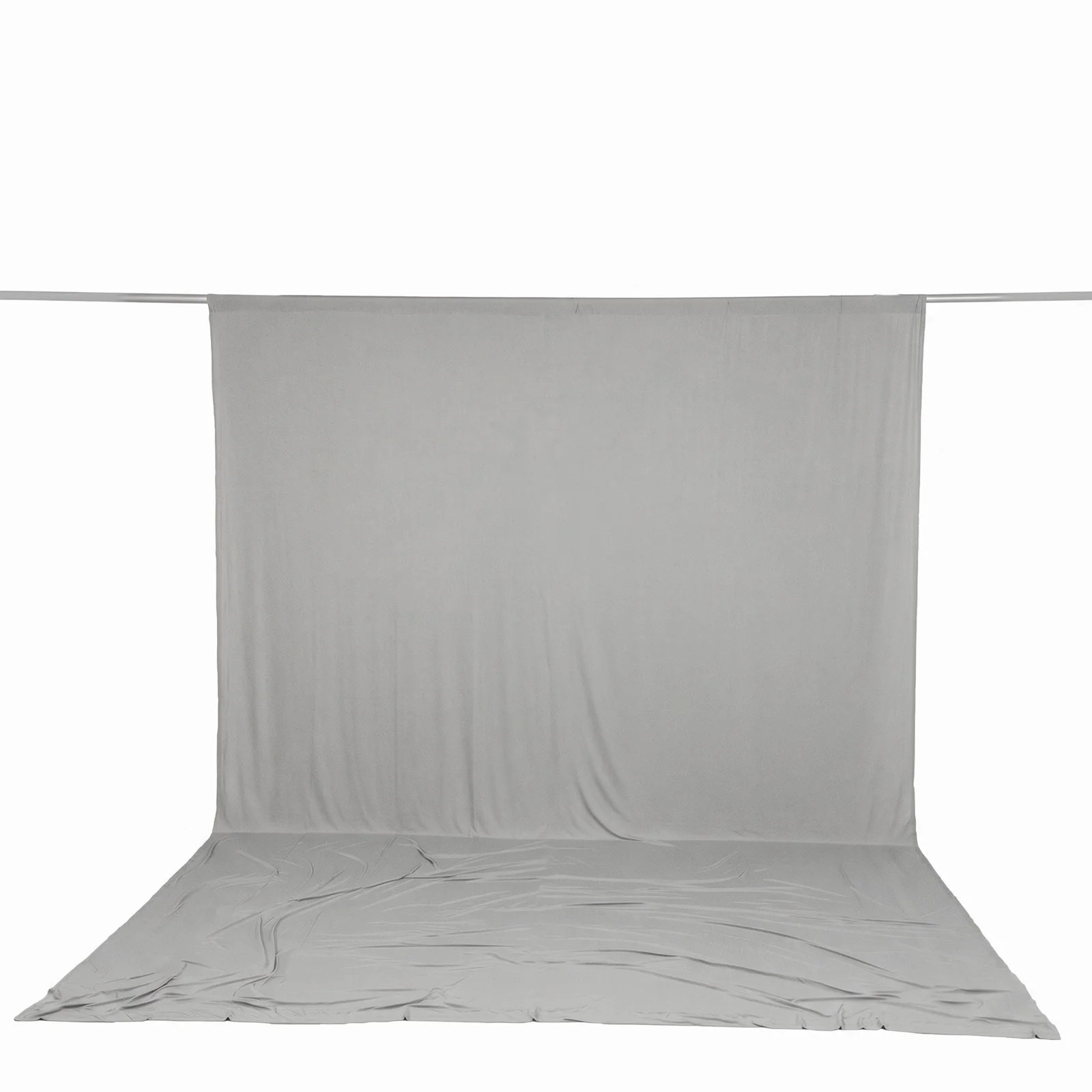 10ft x 14ft Spandex Backdrop Curtain Silver, 4-Way Stretch Wrinkle-Free Photo Booth Backdrop with Rod Pockets for Wedding & Events - Image 2