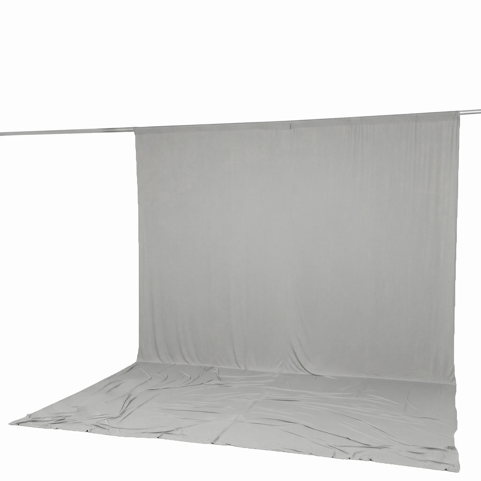 10ft x 14ft Spandex Backdrop Curtain Silver, 4-Way Stretch Wrinkle-Free Photo Booth Backdrop with Rod Pockets for Wedding & Events - Image 6
