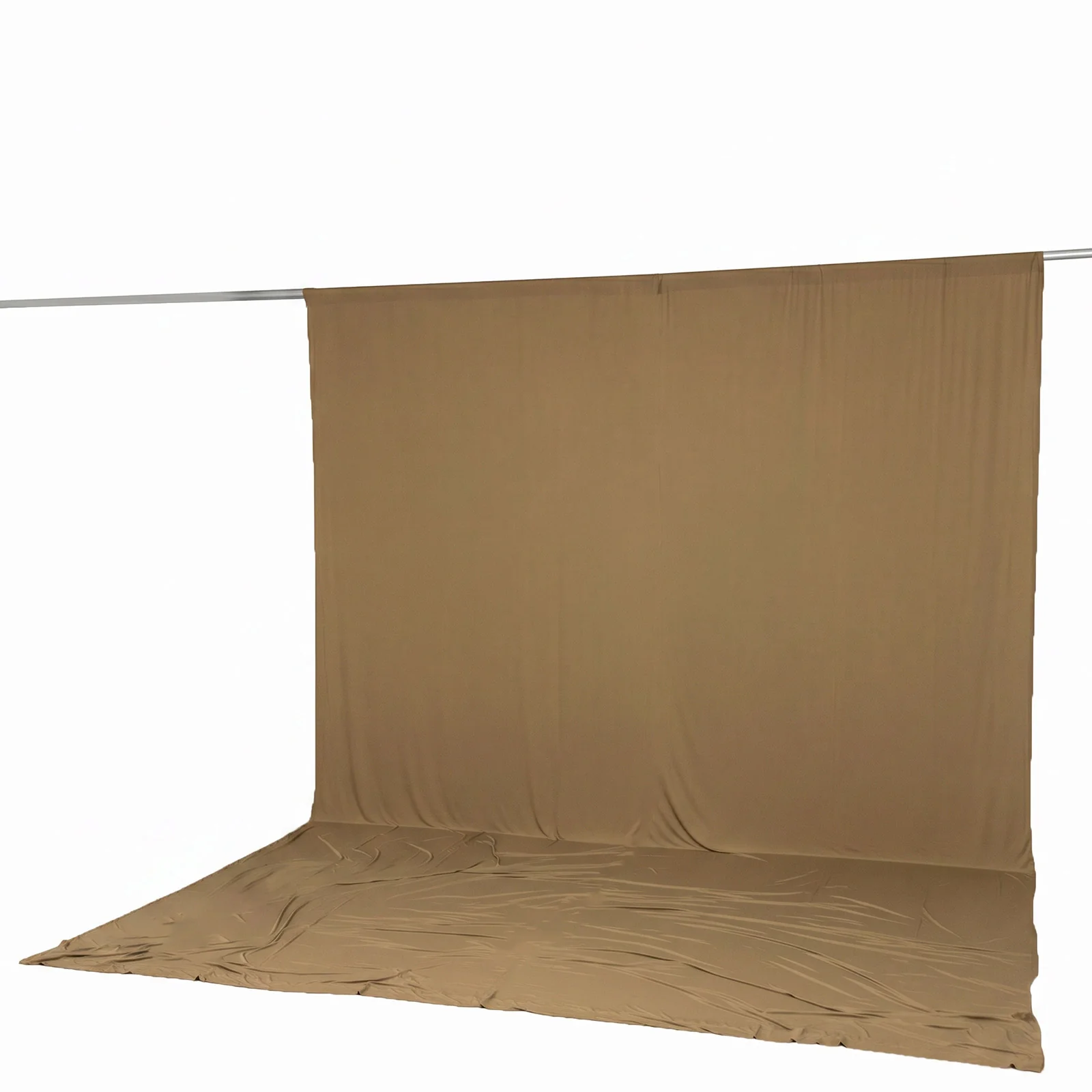 10ft x 14ft Spandex Backdrop Curtain Taupe, 4-Way Stretch Wrinkle-Free Photo Booth Backdrop with Rod Pockets for Wedding & Events - Image 6