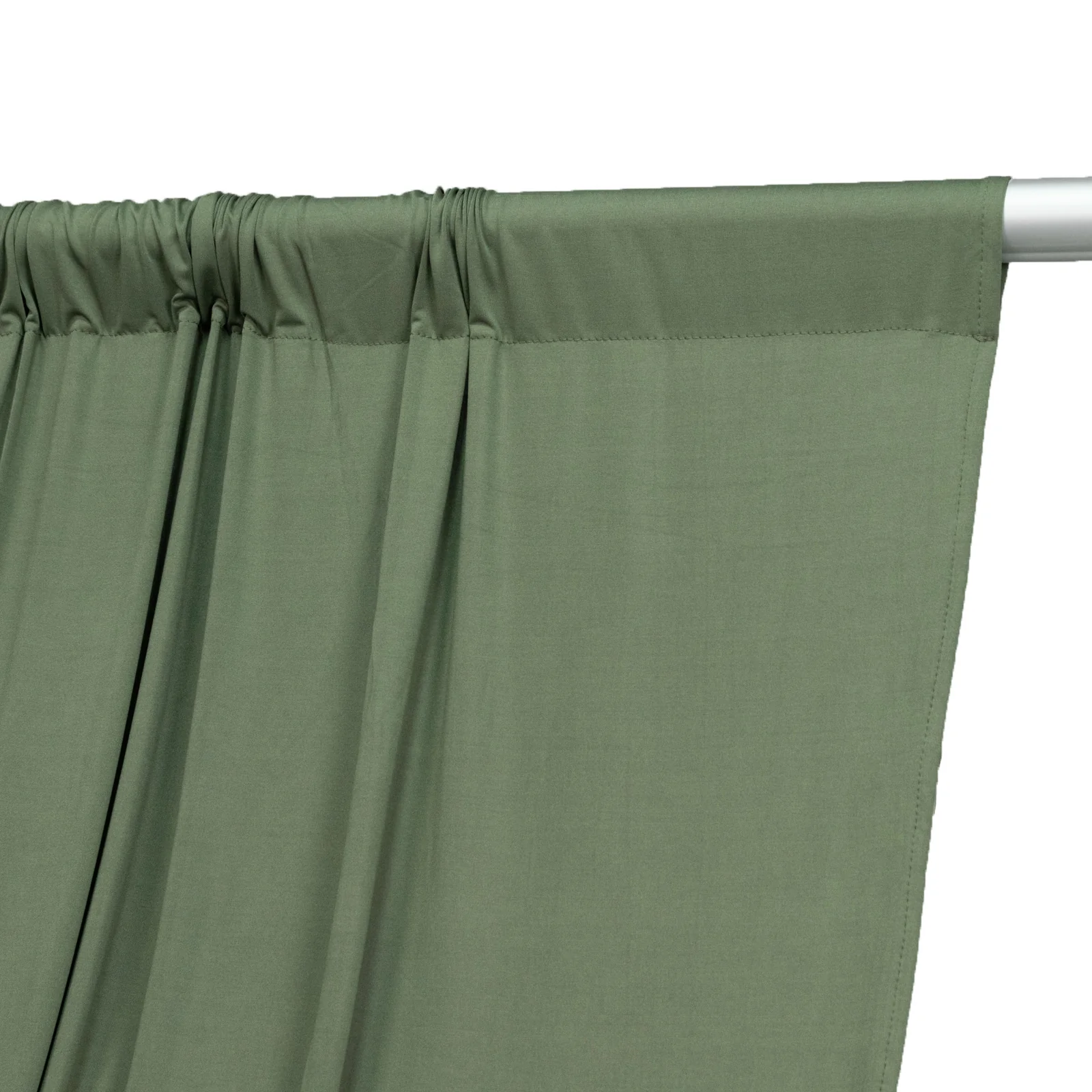 Dusty Sage Green 4-Way Stretch Spandex Event Curtain Drapes, Wrinkle-Free Backdrop Panel with Rod Pockets - 5ft x 20ft - Image 8