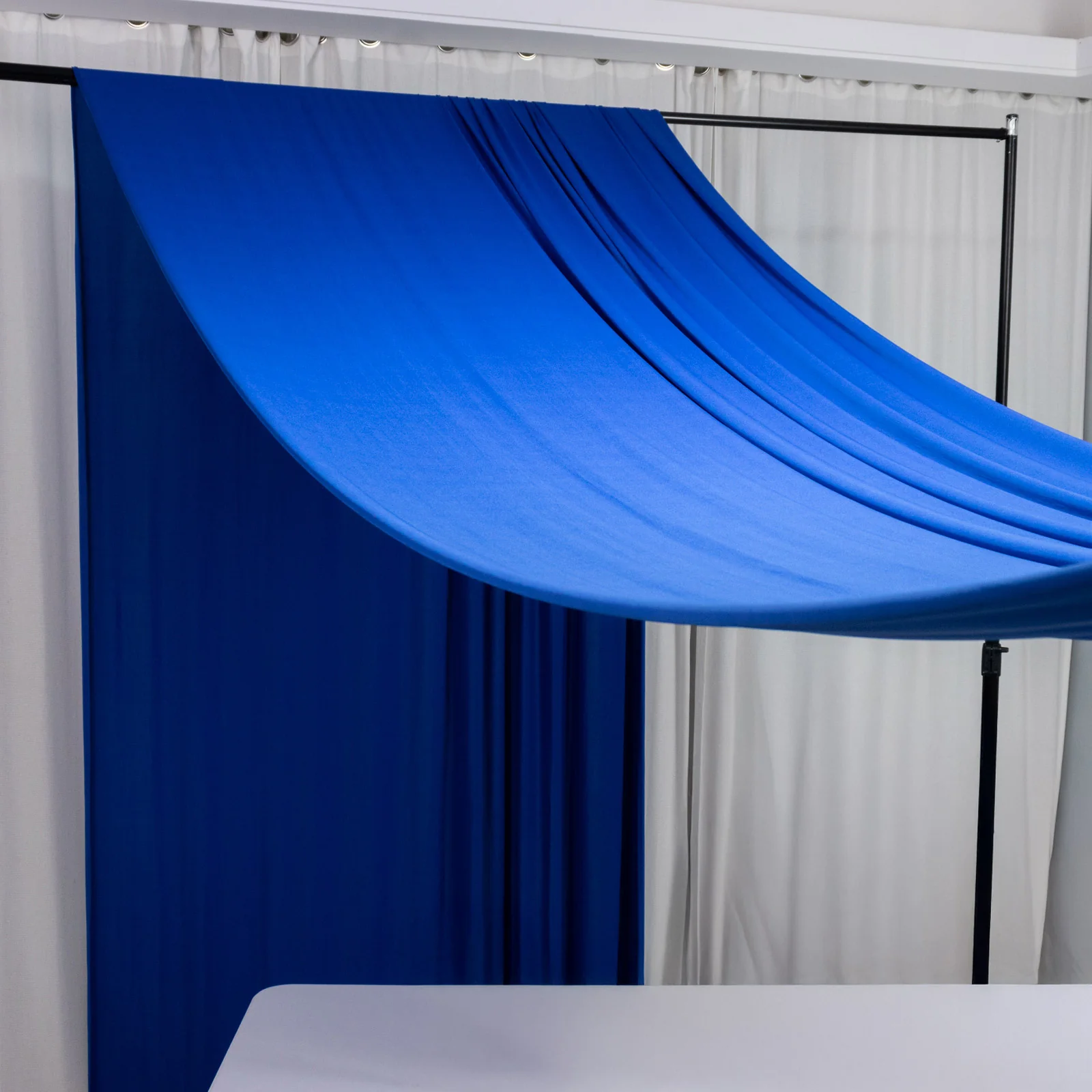Royal Blue 4-Way Stretch Spandex Event Curtain Drapes, Wrinkle-Free Backdrop Panel with Rod Pockets - 5ft x 20ft - Image 6