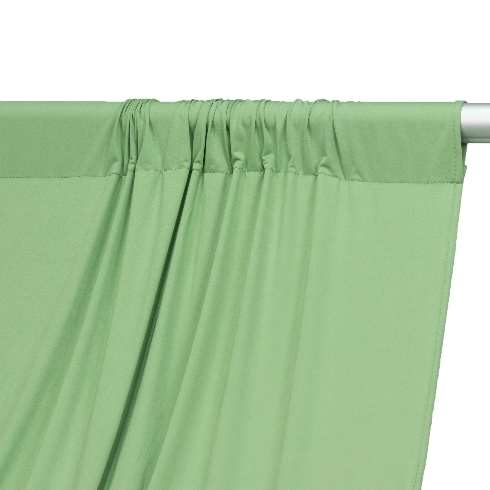 Sage Green 4-Way Stretch Spandex Event Curtain Drapes, Wrinkle-Free Backdrop Panel with Rod Pockets - 5ft x 20ft - Image 8