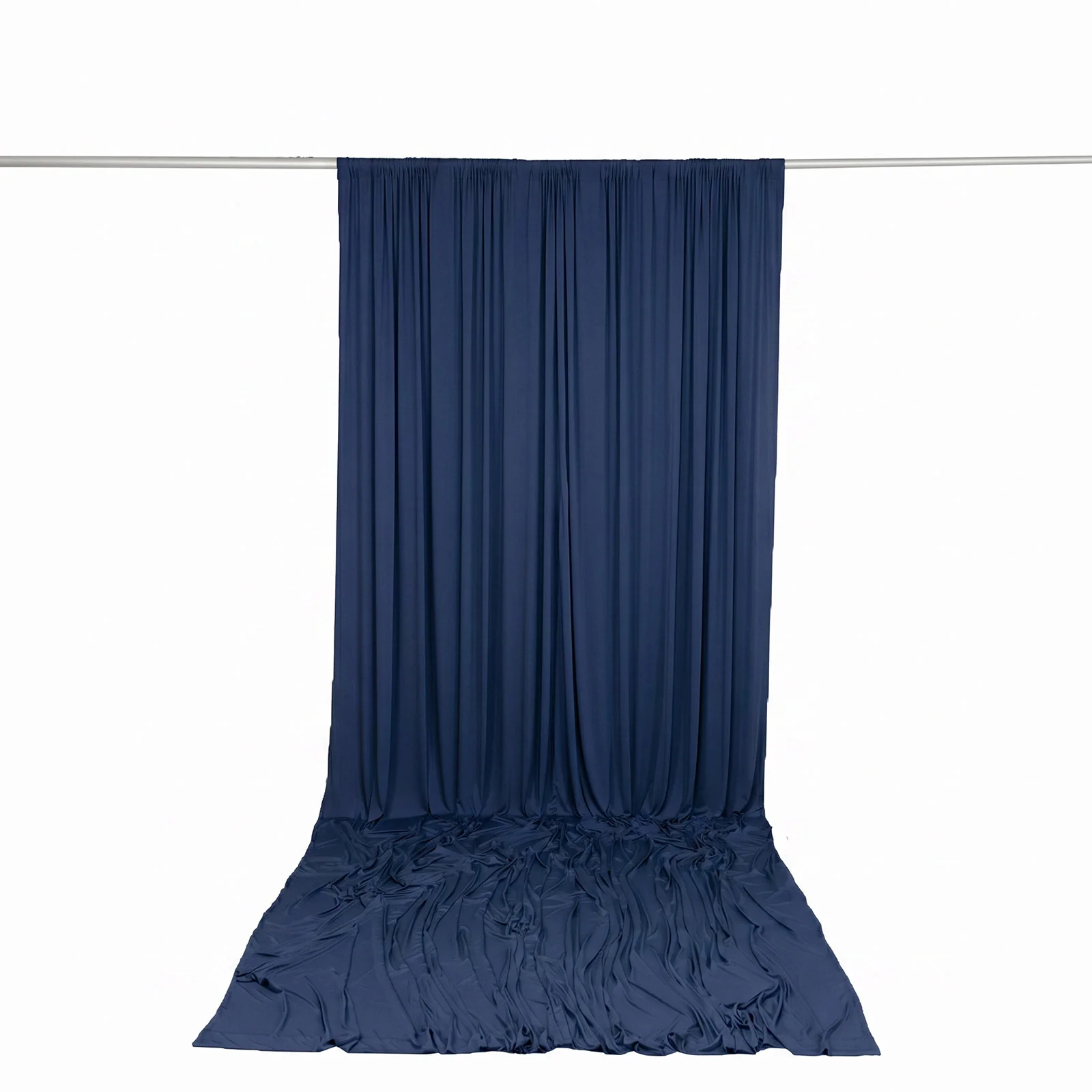 10ft x 14ft Spandex Backdrop Curtain Navy Blue, 4-Way Stretch Wrinkle-Free Photo Booth Backdrop with Rod Pockets for Wedding & Events - Image 4