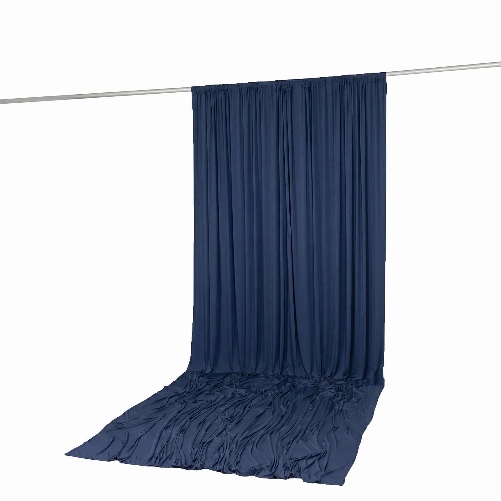 10ft x 14ft Spandex Backdrop Curtain Navy Blue, 4-Way Stretch Wrinkle-Free Photo Booth Backdrop with Rod Pockets for Wedding & Events - Image 5