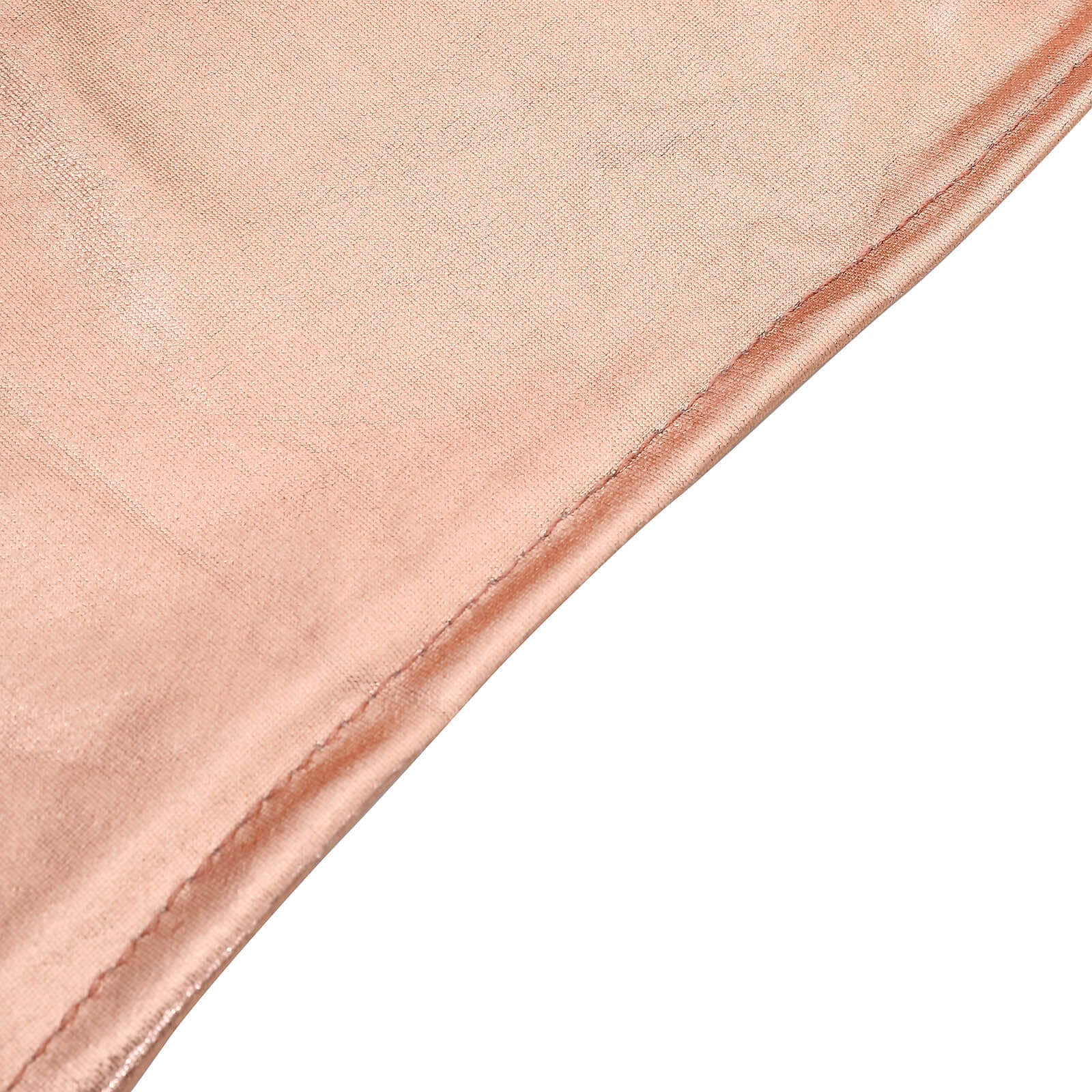 Spandex Banquet Chair Cover Metallic Rose Gold - Glittering Fitted Slipcover - Image 17