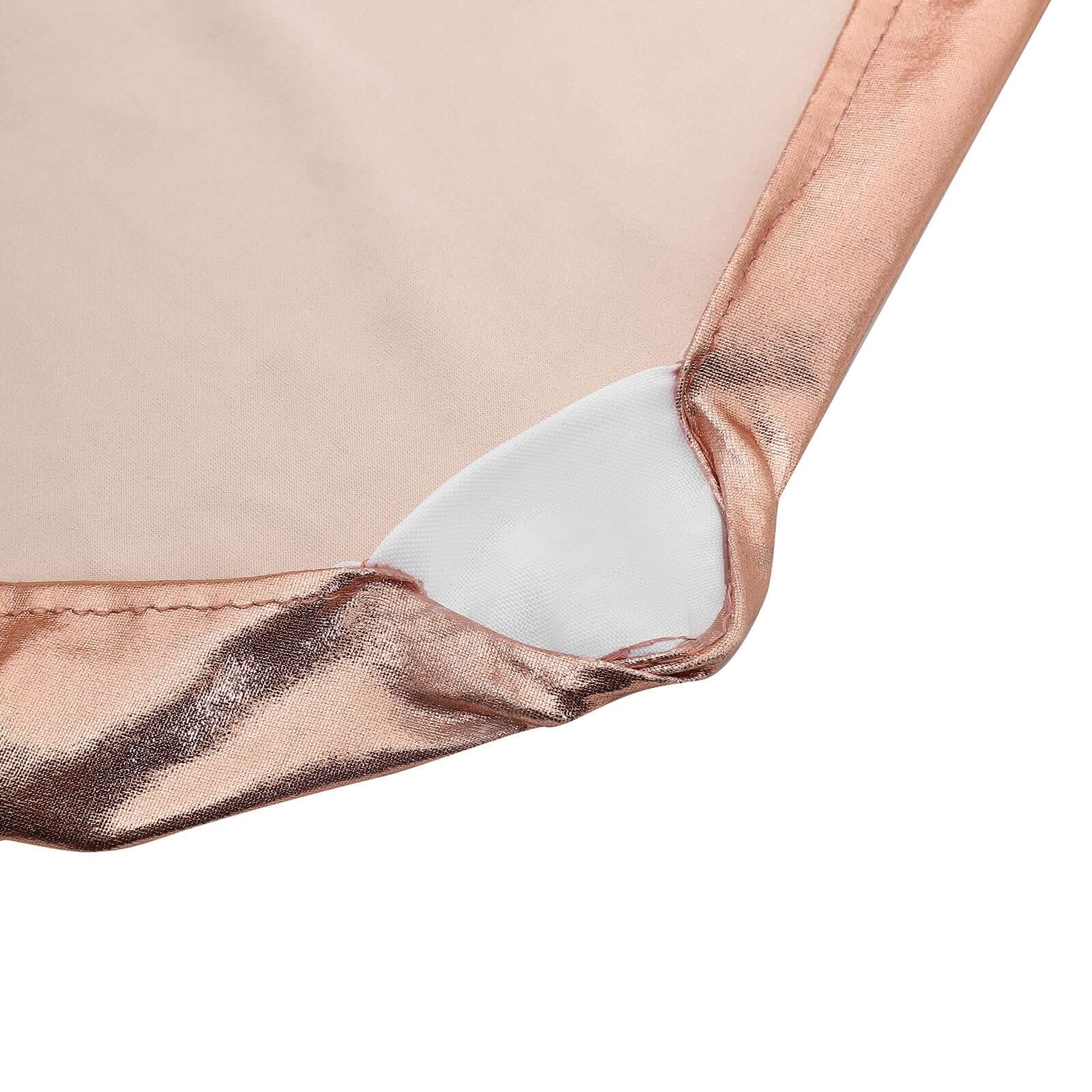 Spandex Banquet Chair Cover Metallic Rose Gold - Glittering Fitted Slipcover - Image 19