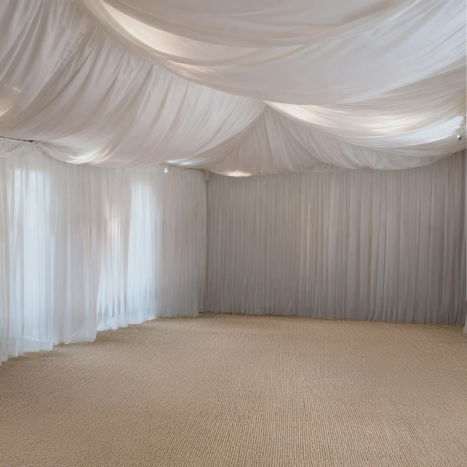 White Spandex Ceiling Drape Panel, 5ft x 32ft — Wrinkle-Free 4-Way Stretch Fabric, Extra-Long Curtain for Event Ceiling or Backdrop Décor - Image 7