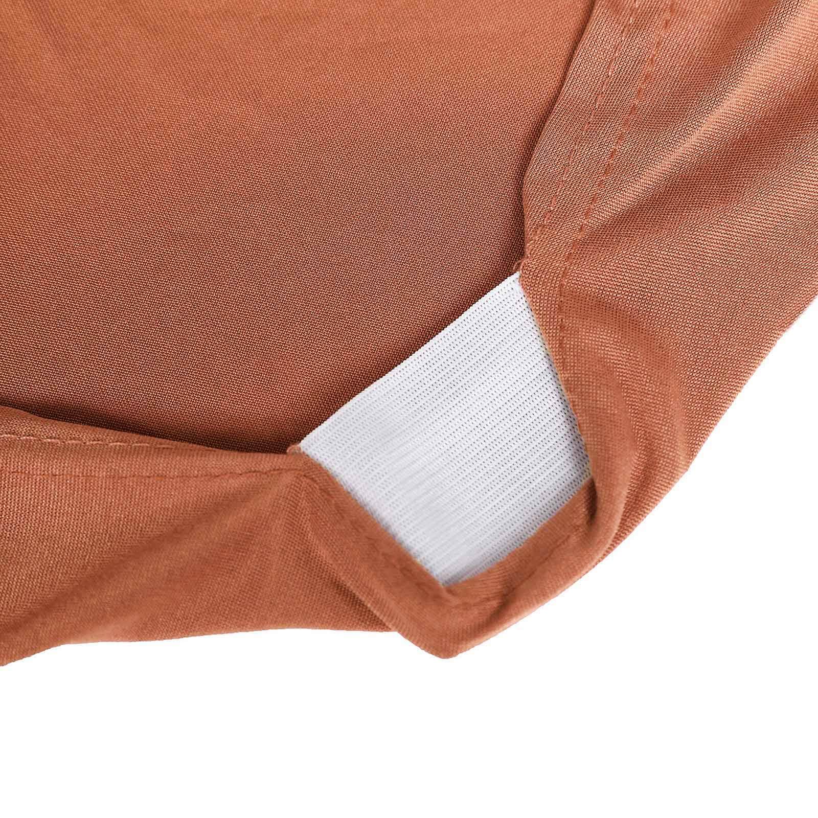 Spandex Chair Cover for Banquet Chairs Terracotta (Rust) - Stretch 160GSM Fabric with Slip-On Slipcover - Image 11