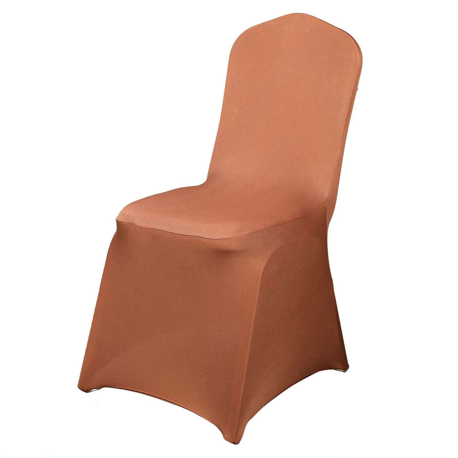 Spandex Chair Cover for Banquet Chairs Terracotta (Rust) - Stretch 160GSM Fabric with Slip-On Slipcover - Image 8