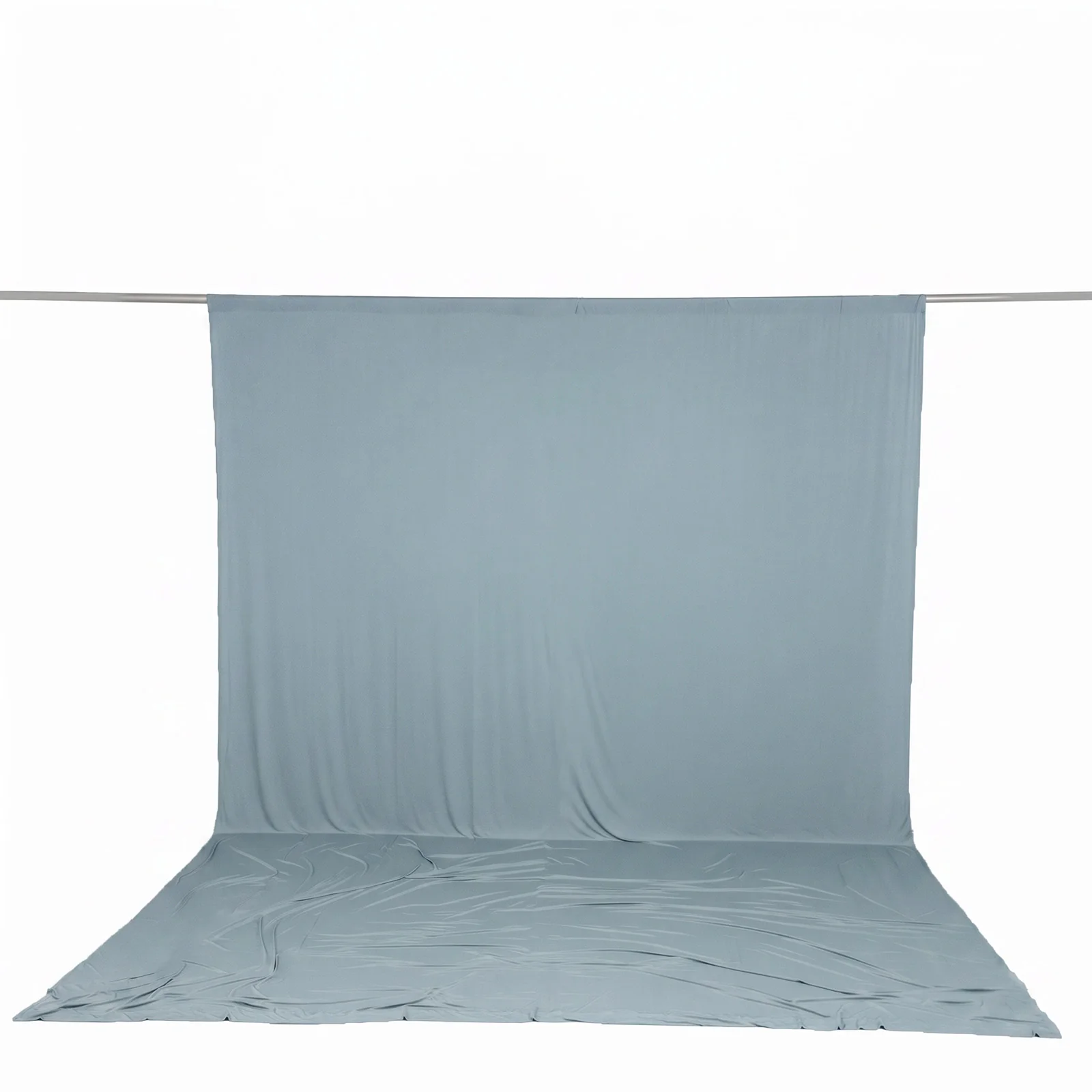 10ft x 14ft Spandex Backdrop Curtain Dusty Blue, 4-Way Stretch Wrinkle-Free Photo Booth Backdrop with Rod Pockets for Wedding & Events - Image 2