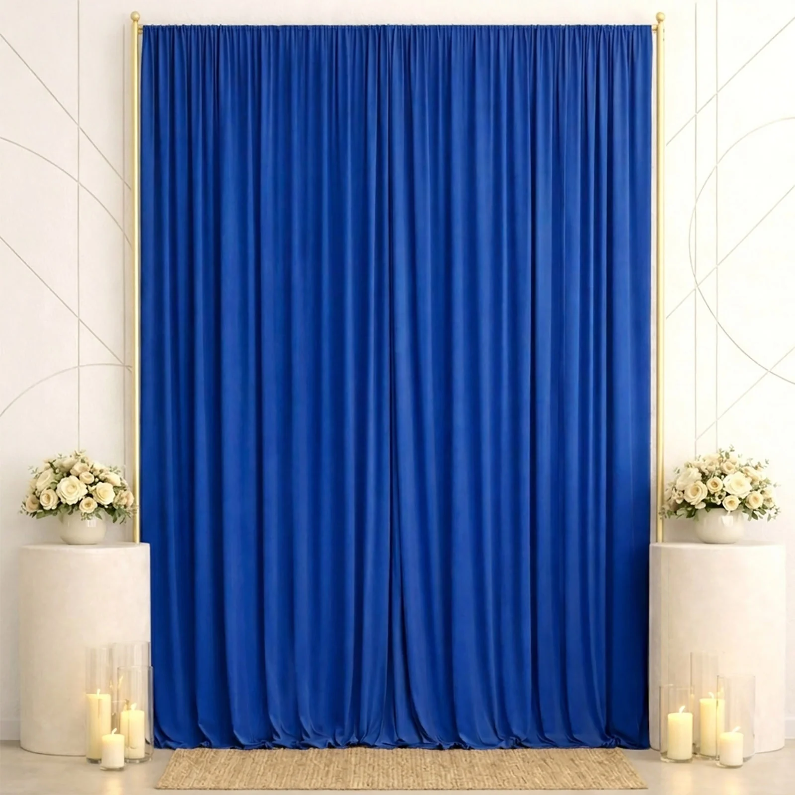 10ft x 14ft Spandex Backdrop Curtain Royal Blue, 4-Way Stretch Wrinkle-Free Photo Booth Backdrop with Rod Pockets for Wedding & Events - Image 3