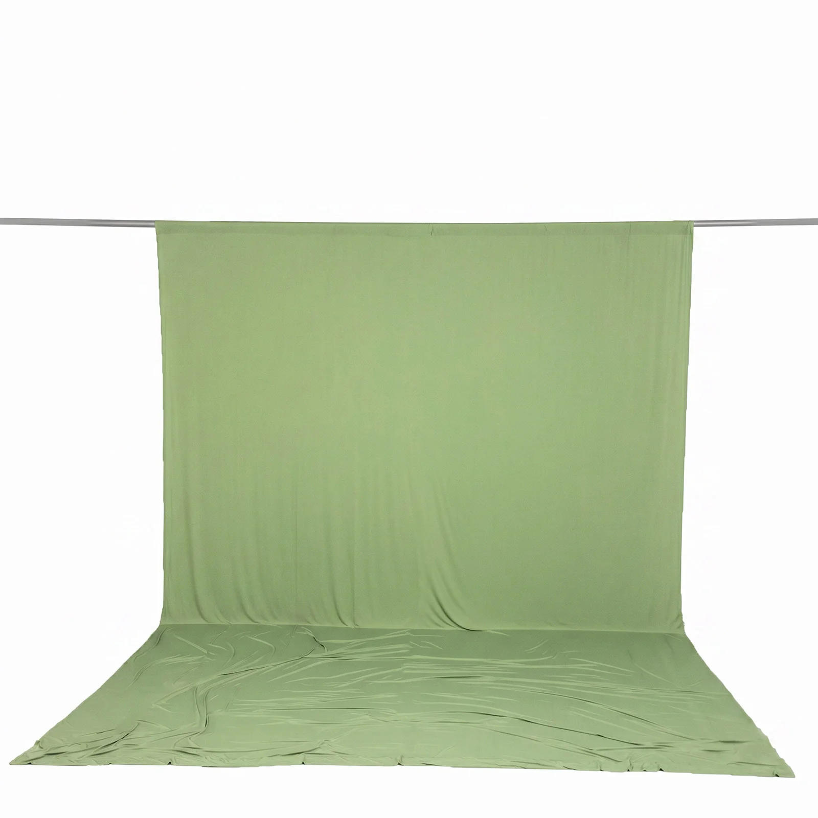 10ft x 14ft Spandex Backdrop Curtain Sage Green, 4-Way Stretch Wrinkle-Free Photo Booth Backdrop with Rod Pockets for Wedding & Events - Image 2