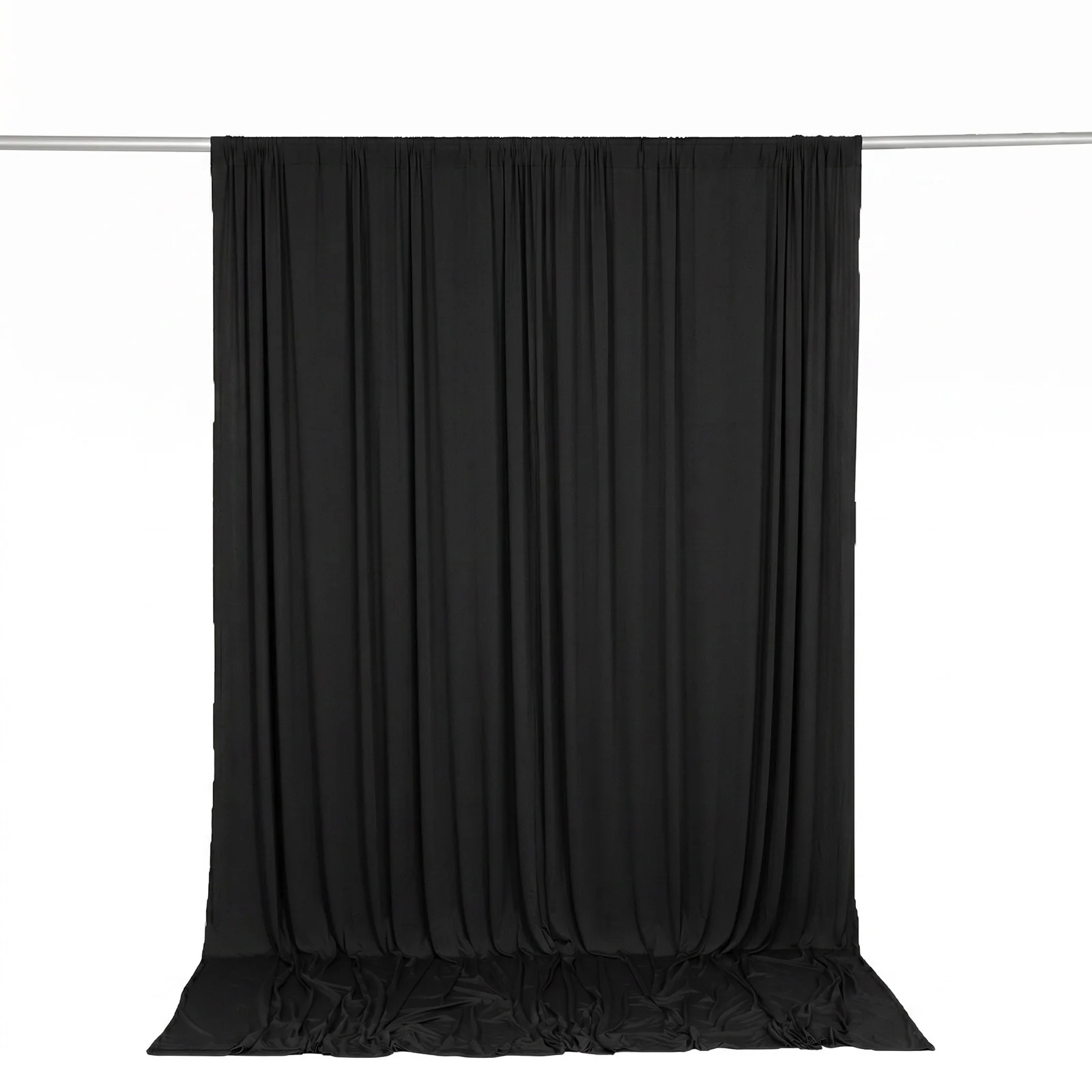 10ft x 10ft Spandex Backdrop Curtain Black, 4-Way Stretch Wrinkle-Free Photo Booth Backdrop with Rod Pockets for Wedding & Events - Image 6