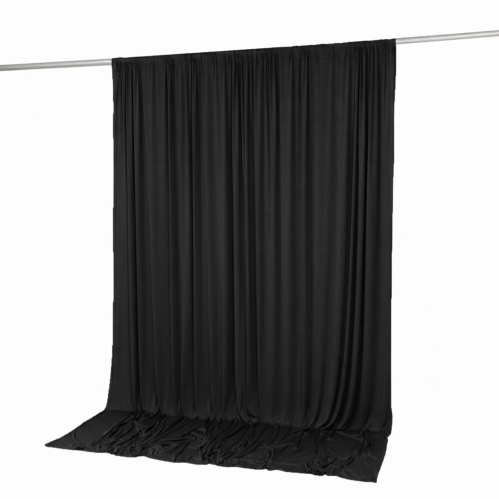 10ft x 10ft Spandex Backdrop Curtain Black, 4-Way Stretch Wrinkle-Free Photo Booth Backdrop with Rod Pockets for Wedding & Events - Image 7