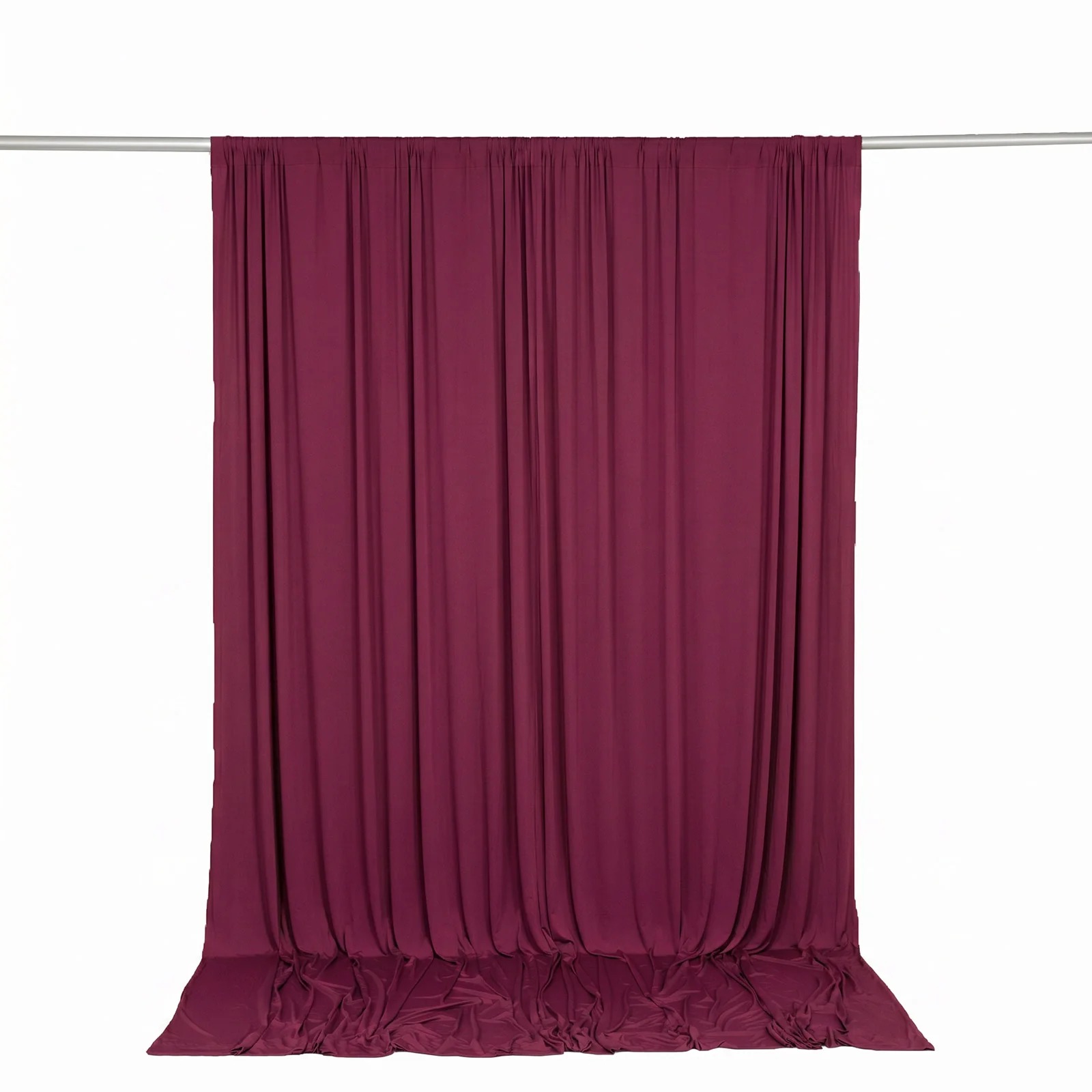 10ft x 10ft Spandex Backdrop Curtain Burgundy, 4-Way Stretch Wrinkle-Free Photo Booth Backdrop with Rod Pockets for Wedding & Events - Image 6