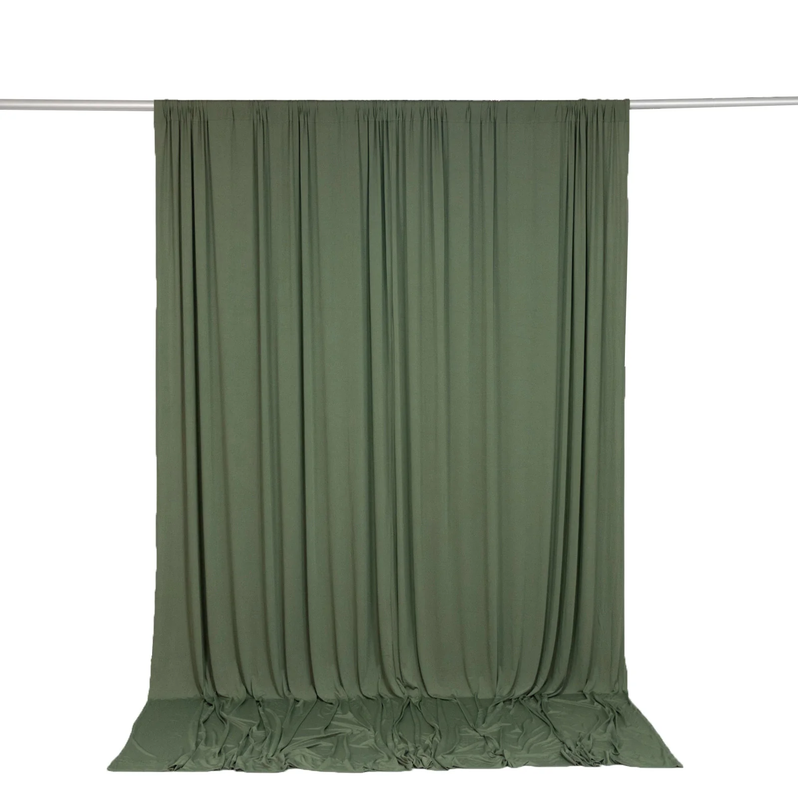 10ft x 10ft Spandex Backdrop Curtain Dusty Sage Green, 4-Way Stretch Wrinkle-Free Photo Booth Backdrop with Rod Pockets for Wedding & Events - Image 6