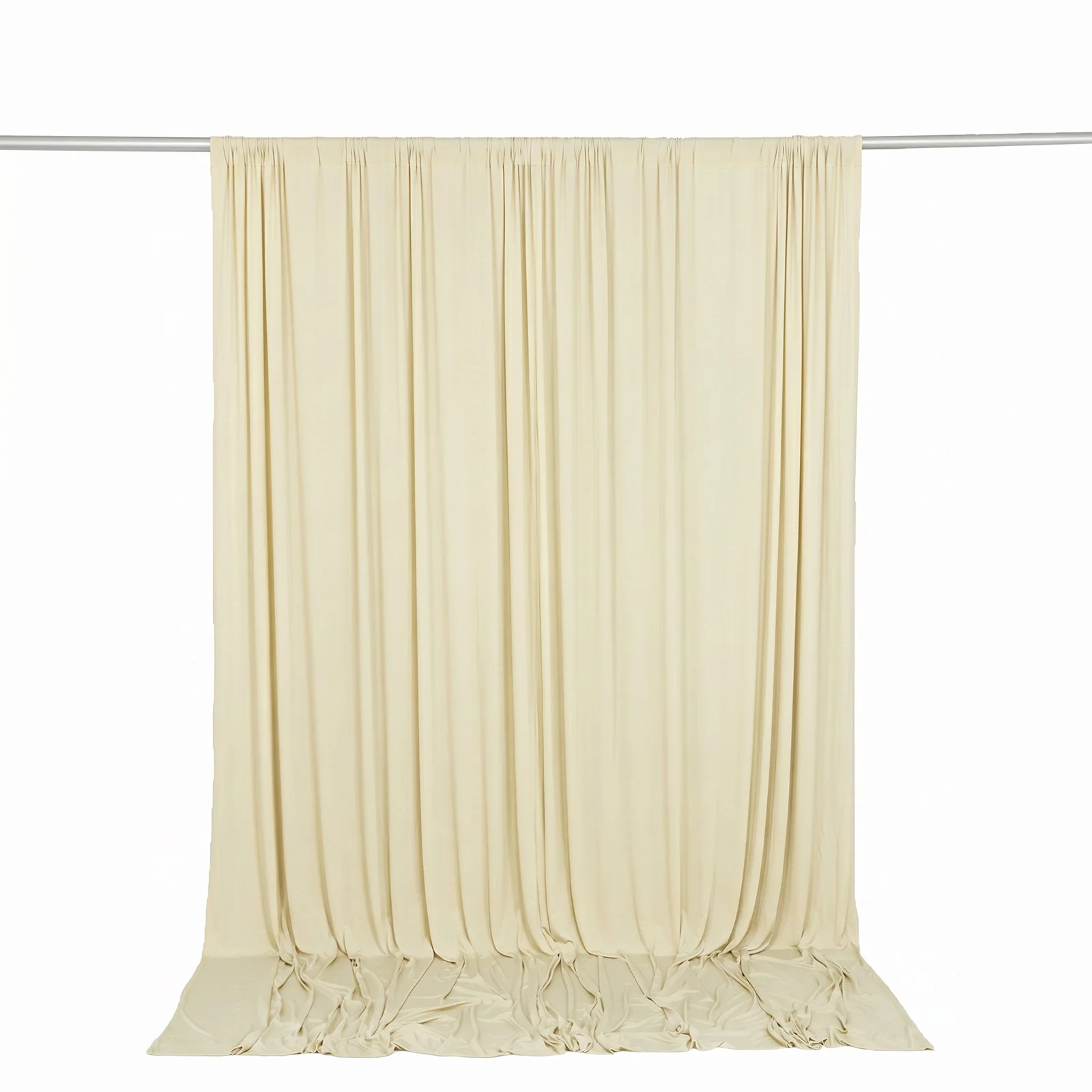 10ft x 10ft Spandex Backdrop Curtain Ivory, 4-Way Stretch Wrinkle-Free Photo Booth Backdrop with Rod Pockets for Wedding & Events - Image 6