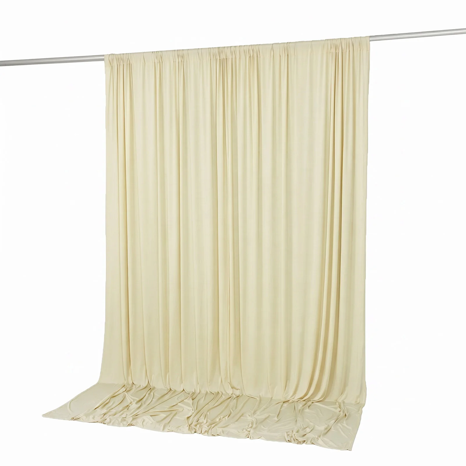 10ft x 10ft Spandex Backdrop Curtain Ivory, 4-Way Stretch Wrinkle-Free Photo Booth Backdrop with Rod Pockets for Wedding & Events - Image 7