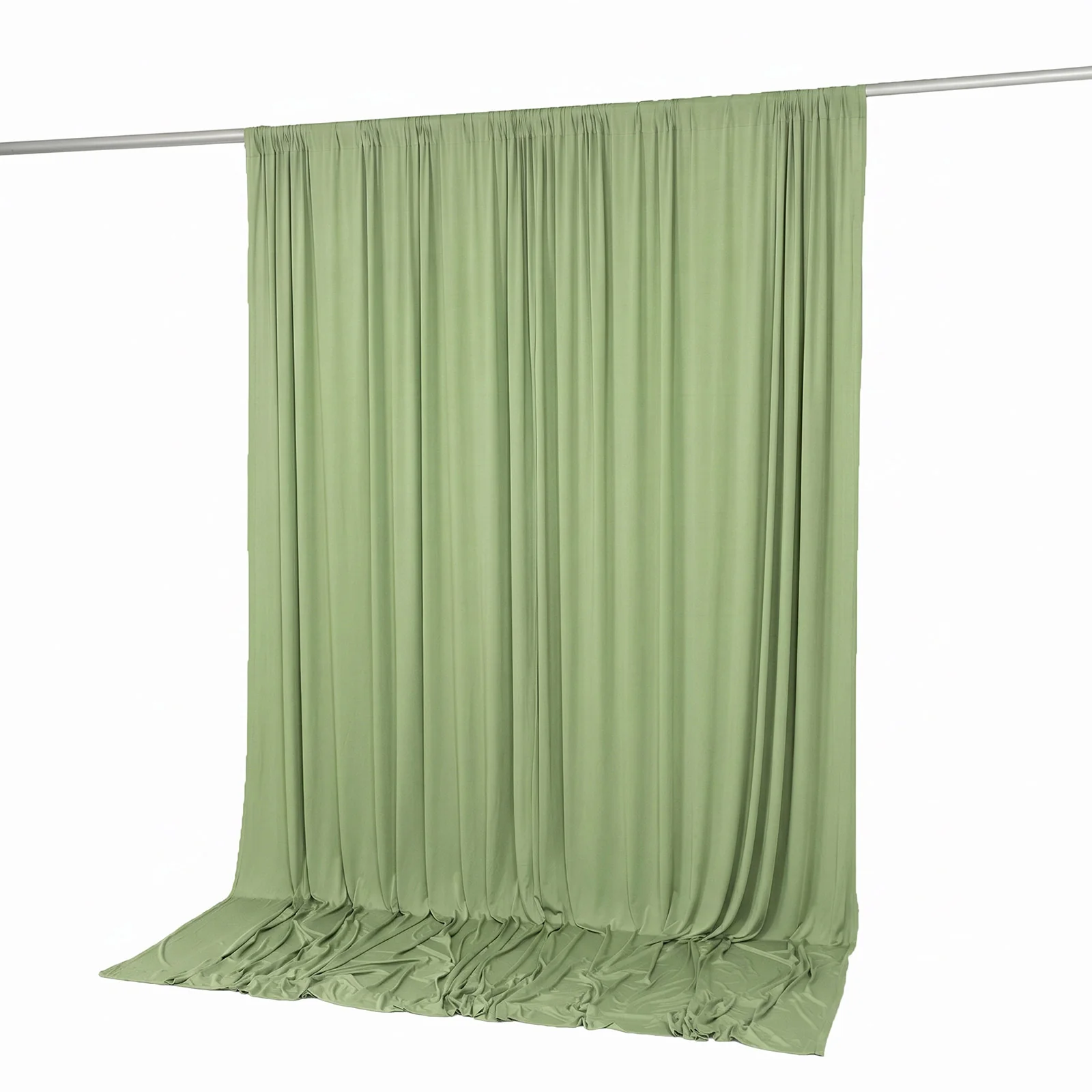 10ft x 10ft Spandex Backdrop Curtain Sage Green, 4-Way Stretch Wrinkle-Free Photo Booth Backdrop with Rod Pockets for Wedding & Events - Image 7