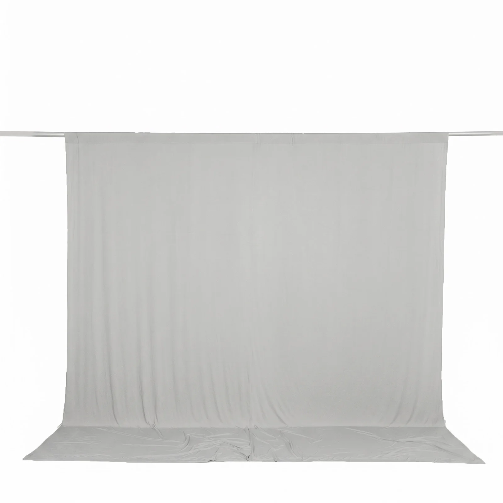 10ft x 10ft Spandex Backdrop Curtain Silver, 4-Way Stretch Wrinkle-Free Photo Booth Backdrop with Rod Pockets for Wedding & Events - Image 2