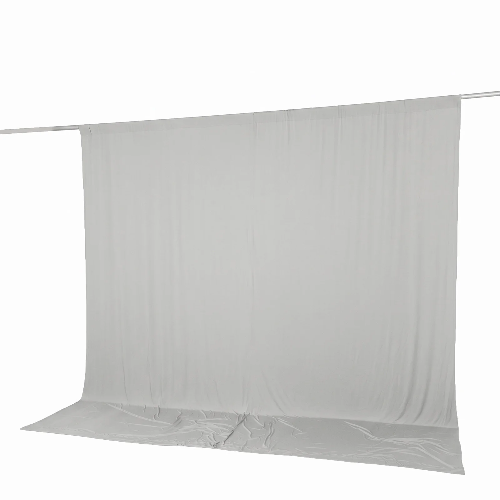 10ft x 10ft Spandex Backdrop Curtain Silver, 4-Way Stretch Wrinkle-Free Photo Booth Backdrop with Rod Pockets for Wedding & Events - Image 8