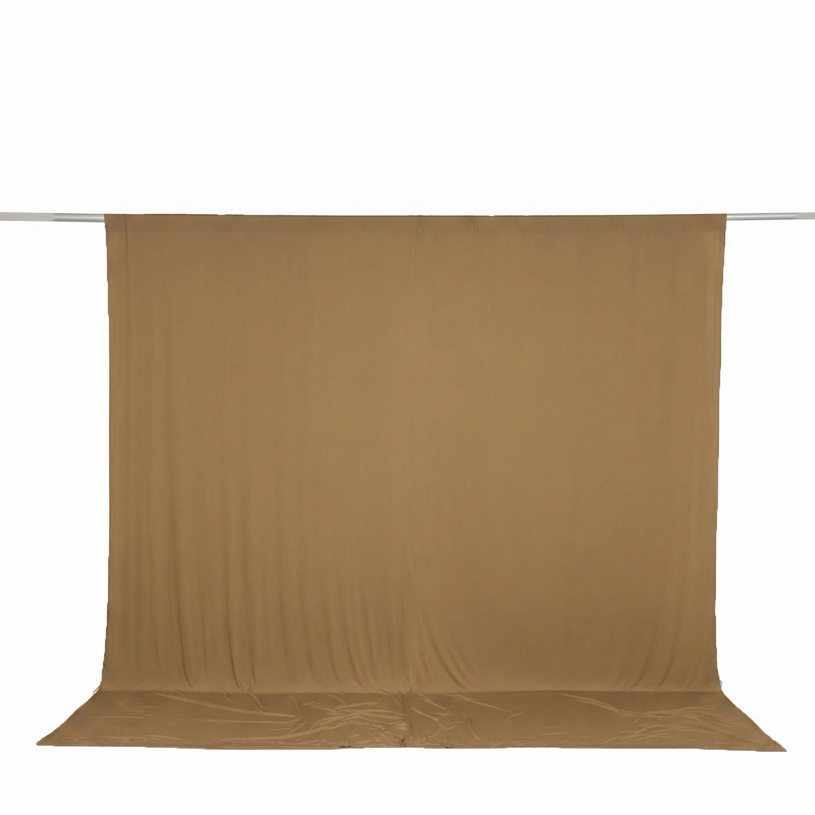 10ft x 10ft Spandex Backdrop Curtain Taupe, 4-Way Stretch Wrinkle-Free Photo Booth Backdrop with Rod Pockets for Wedding & Events - Image 2