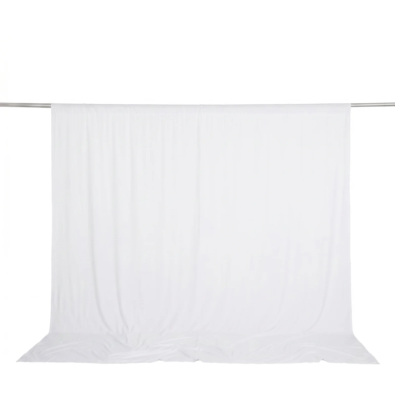 10ft x 10ft Spandex Backdrop Curtain White, 4-Way Stretch Wrinkle-Free Photo Booth Backdrop with Rod Pockets for Wedding & Events - Image 2