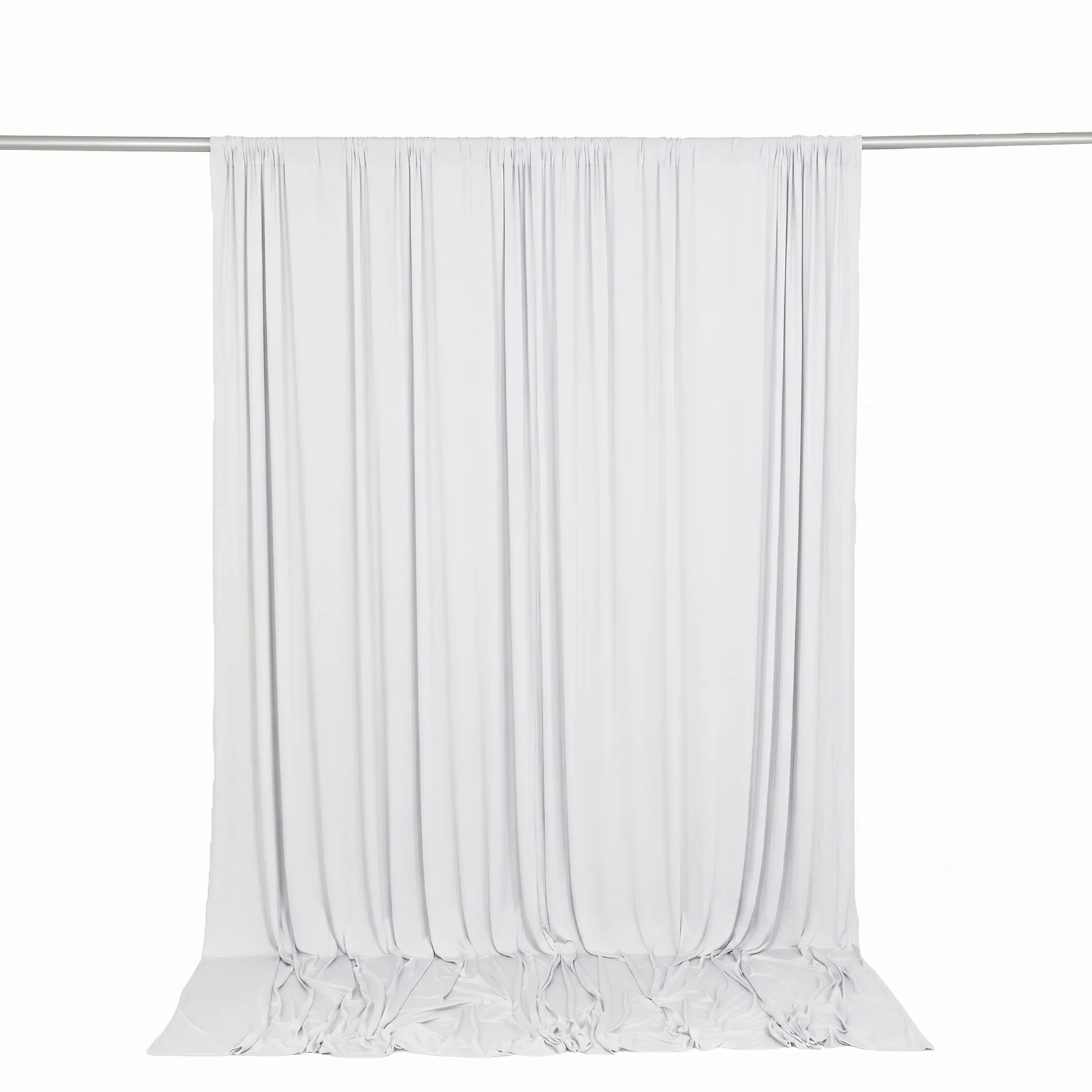 10ft x 10ft Spandex Backdrop Curtain White, 4-Way Stretch Wrinkle-Free Photo Booth Backdrop with Rod Pockets for Wedding & Events - Image 6