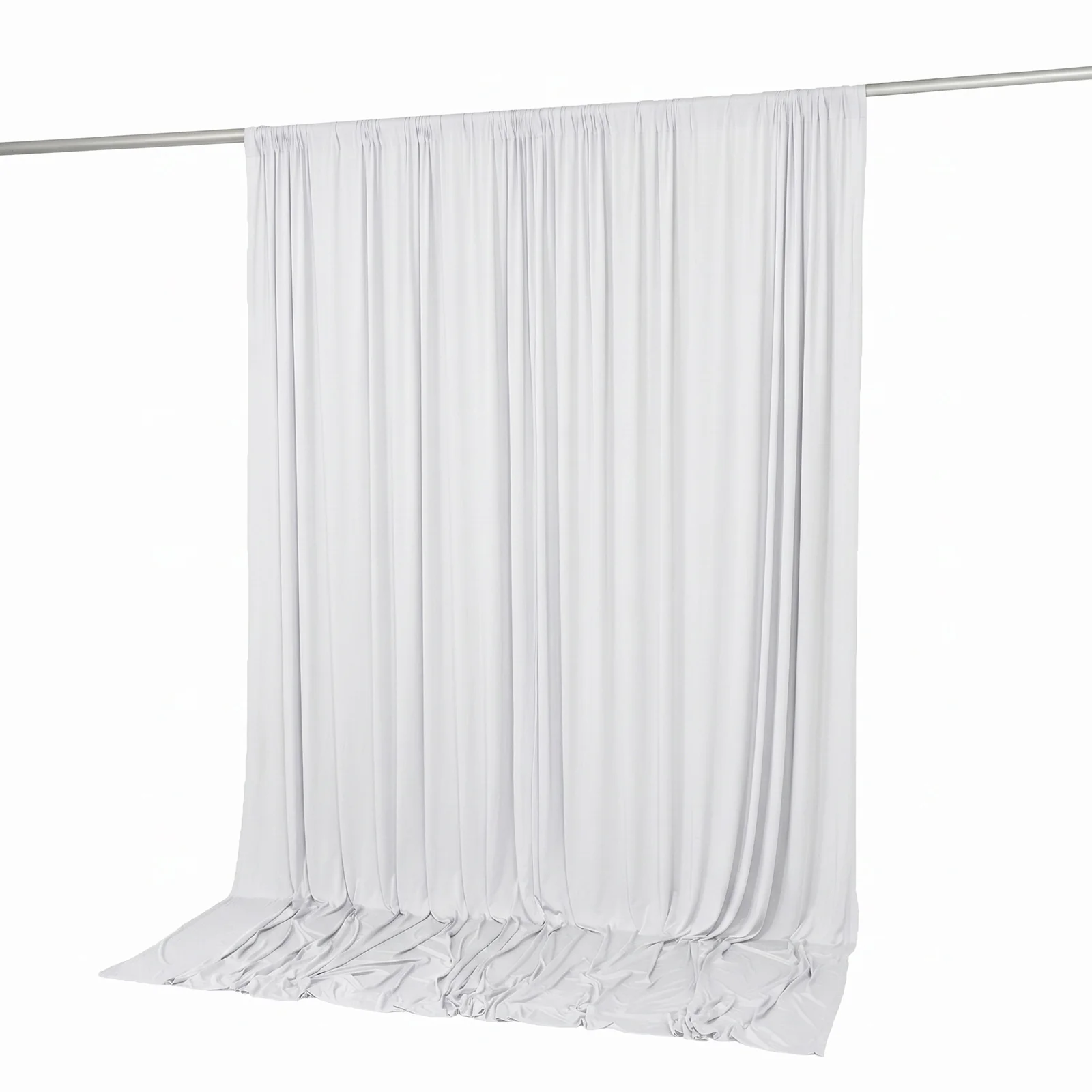 10ft x 10ft Spandex Backdrop Curtain White, 4-Way Stretch Wrinkle-Free Photo Booth Backdrop with Rod Pockets for Wedding & Events - Image 7