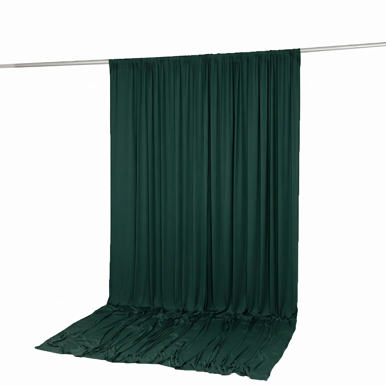 10ft x 12ft Spandex Backdrop Curtain Hunter Emerald Green, 4-Way Stretch Wrinkle-Free Photo Booth Backdrop with Rod Pockets for Wedding & Events - Image 5